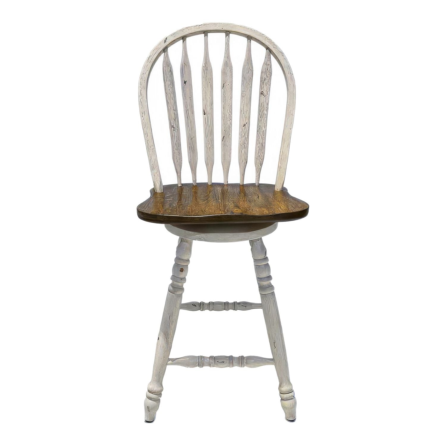 Carolina Crossing Windsor Swivel Counter Chair - White - Luxury Home Furniture (MI)