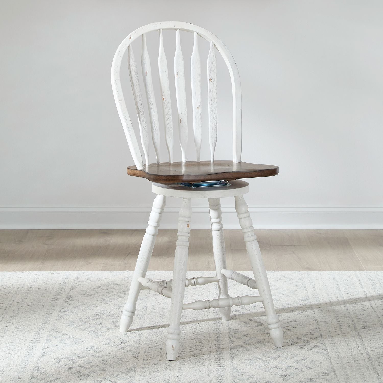 Carolina Crossing Windsor Swivel Counter Chair - White image