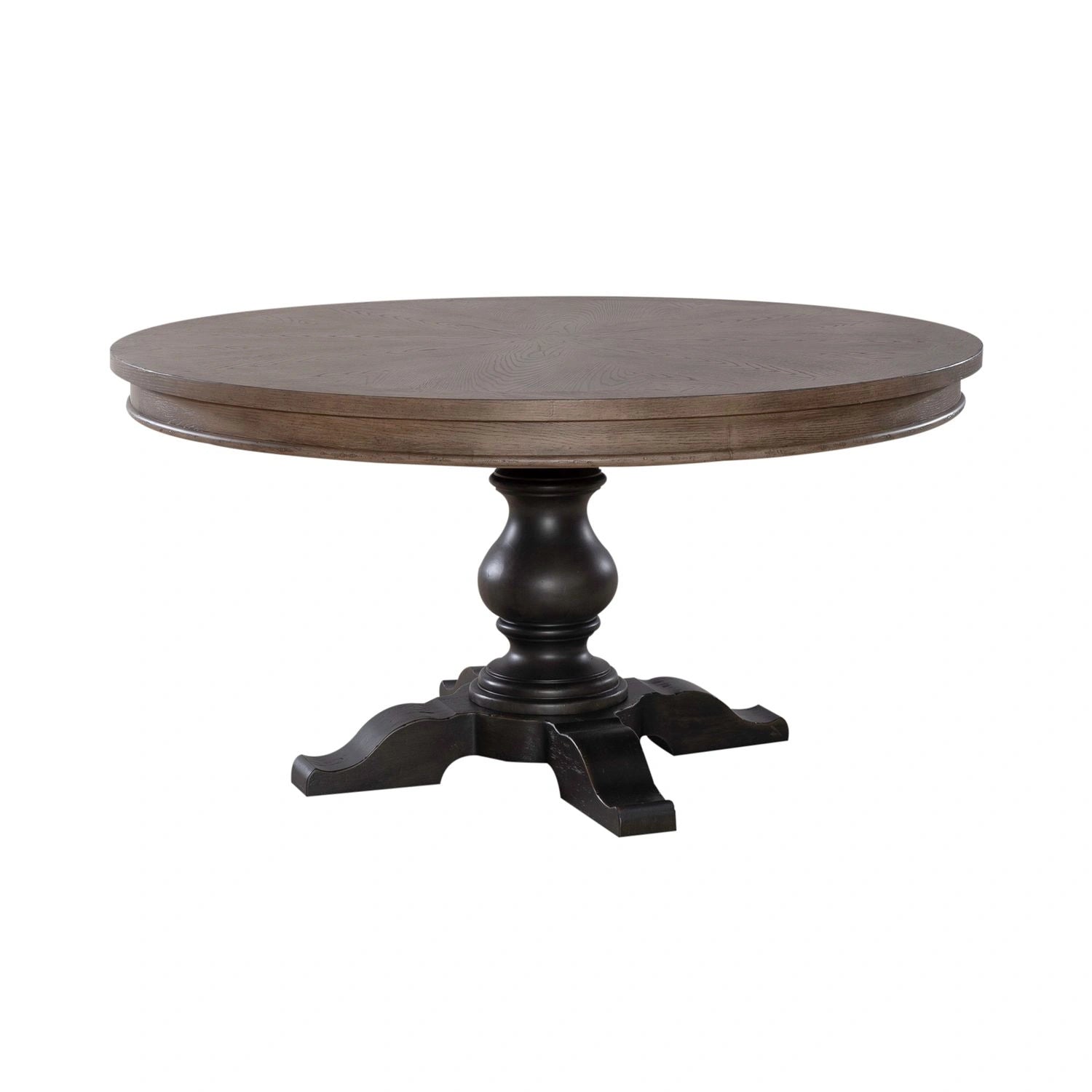 Americana Farmhouse Single Pedestal Table Base- Black image