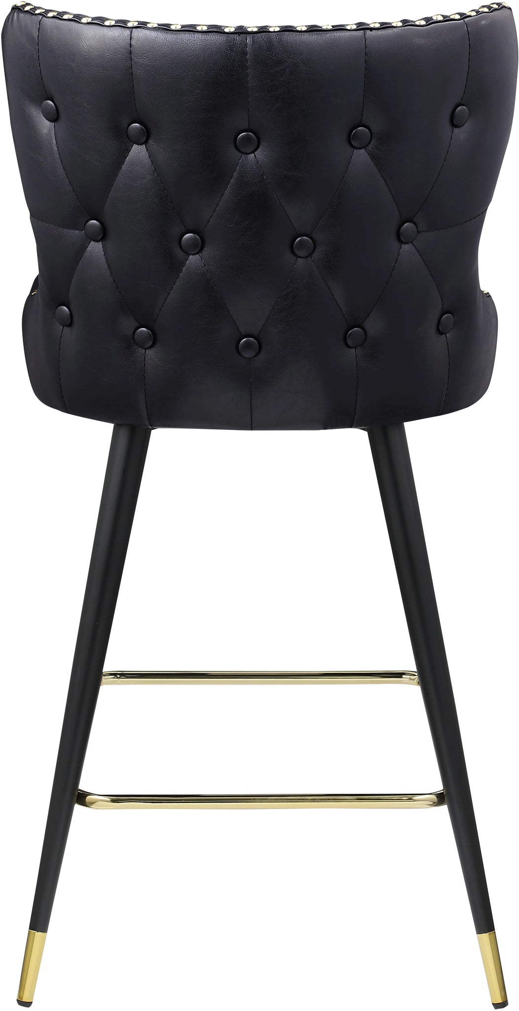Hendrix Black Faux Leather Counter/Bar Stool