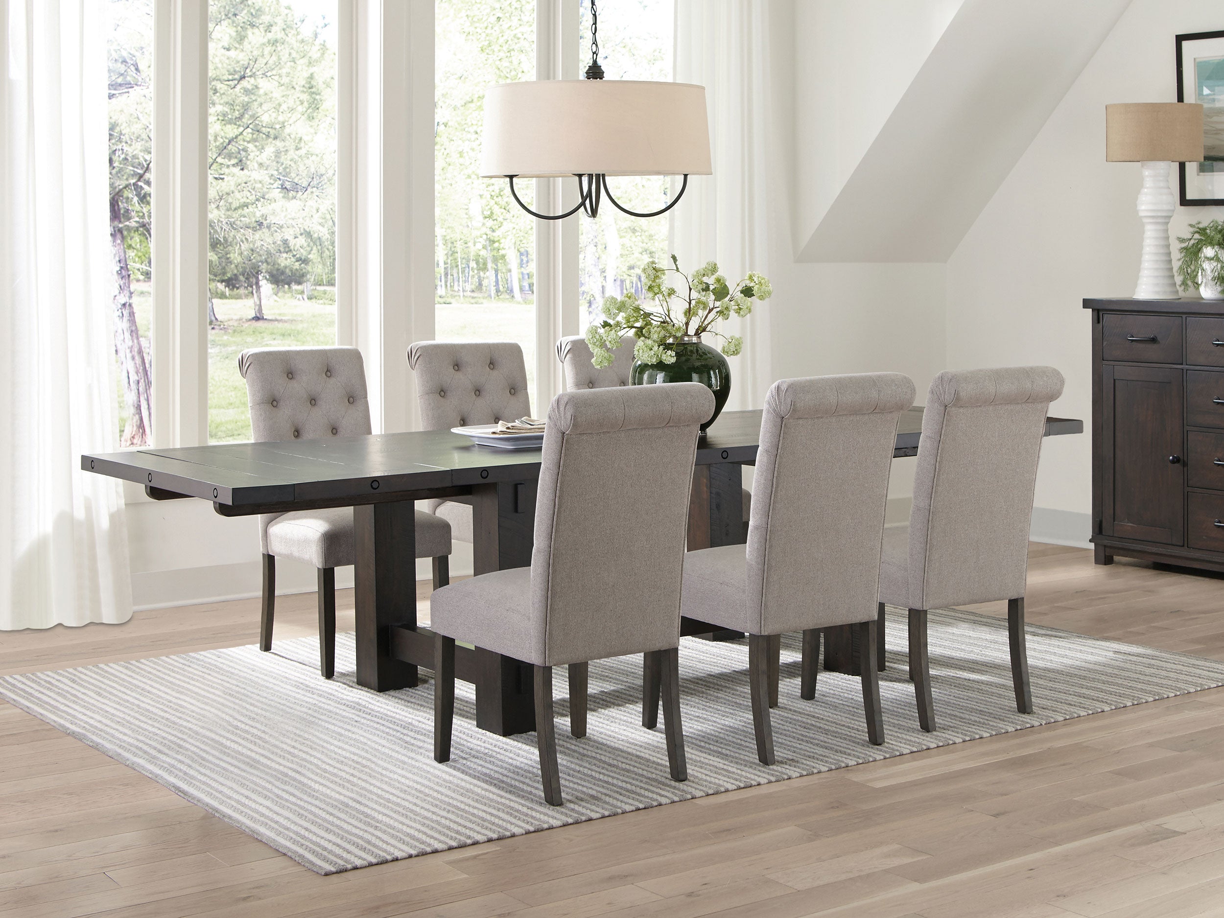 Calandra Rectangular Dining Set with Extension Leaf - Luxury Home Furniture (MI)