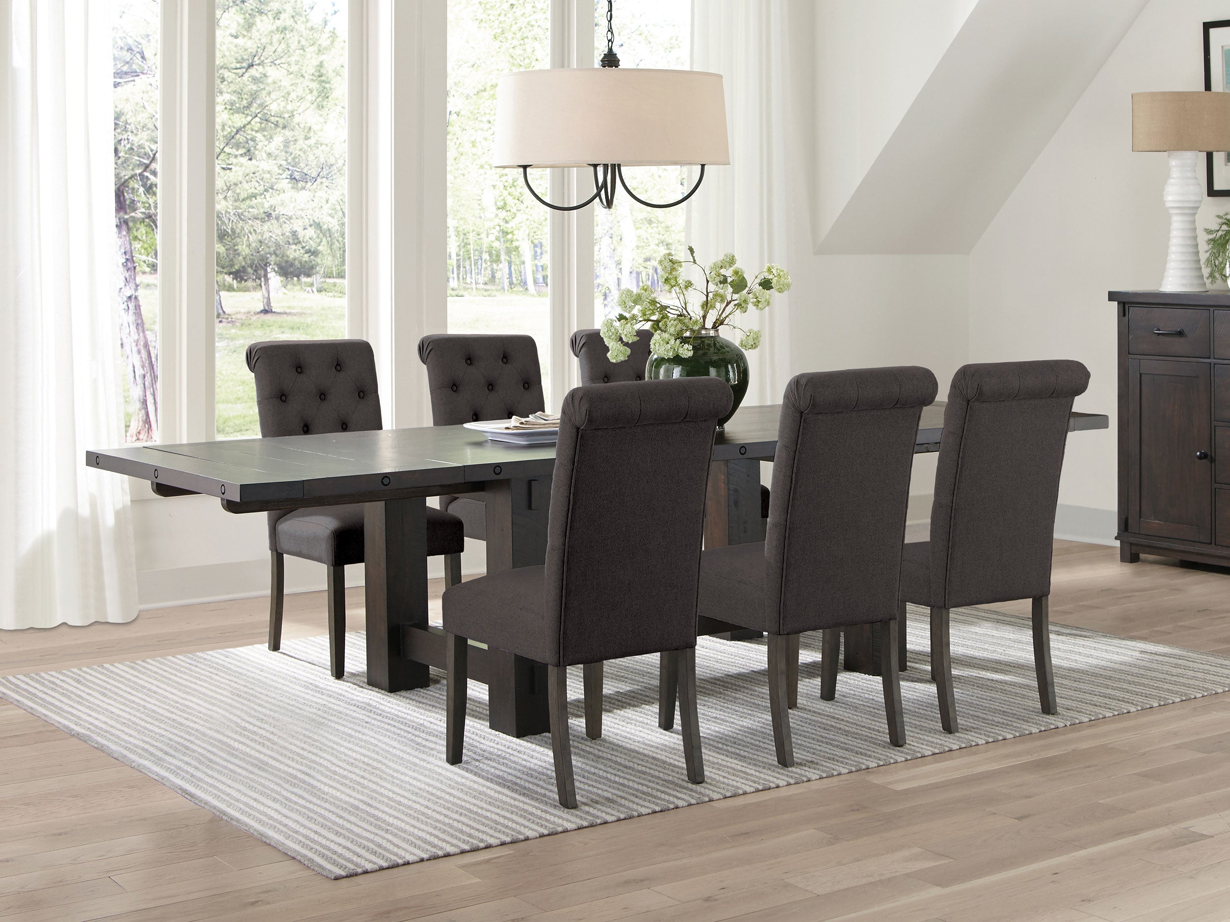 Calandra Rectangular Dining Set with Extension Leaf - Luxury Home Furniture (MI)