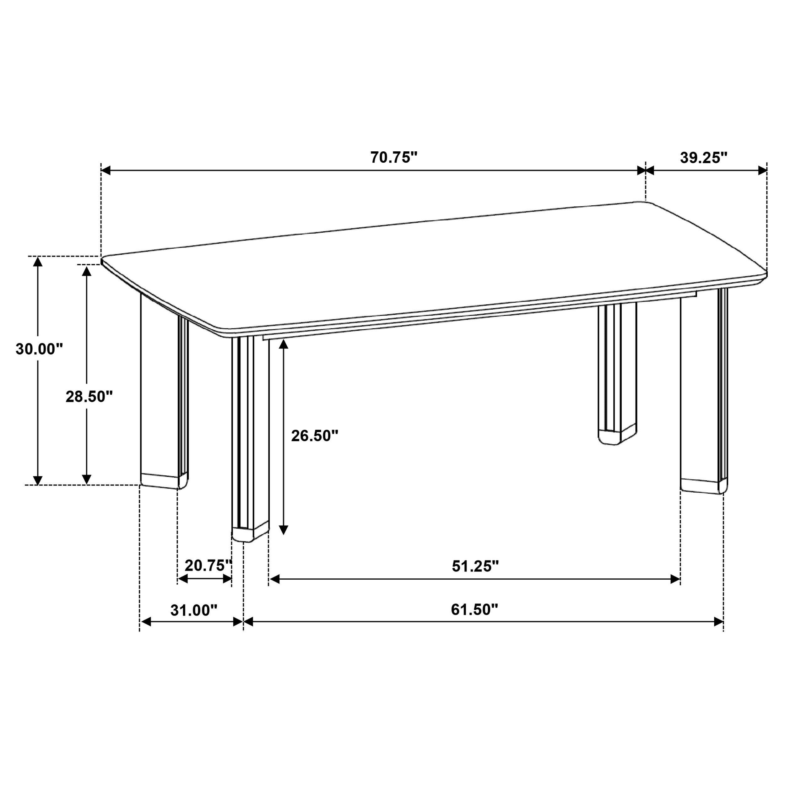 Ottowa Dining Tables Squre - Luxury Home Furniture (MI)