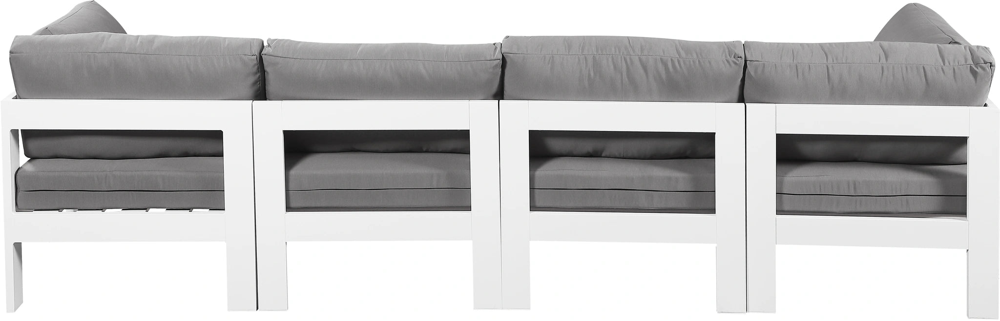 Nizuc Grey Waterproof Fabric Outdoor Patio Modular Sofa