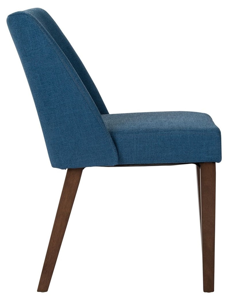Liberty Furniture Space Saver Nido Chair (Blue) in Satin Walnut (Set of 2) - Luxury Home Furniture (MI)