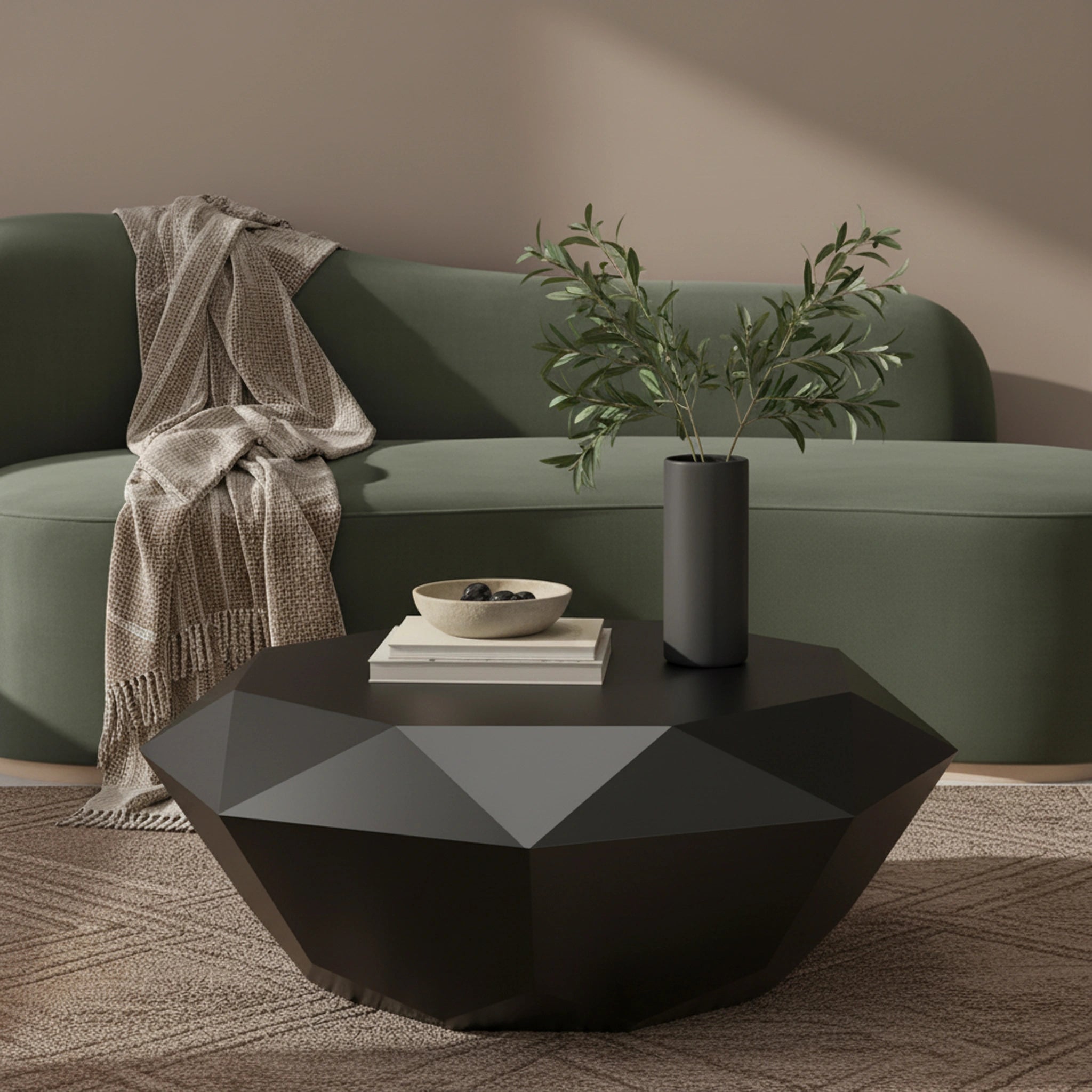 Gemma Matte Black Coffee Table