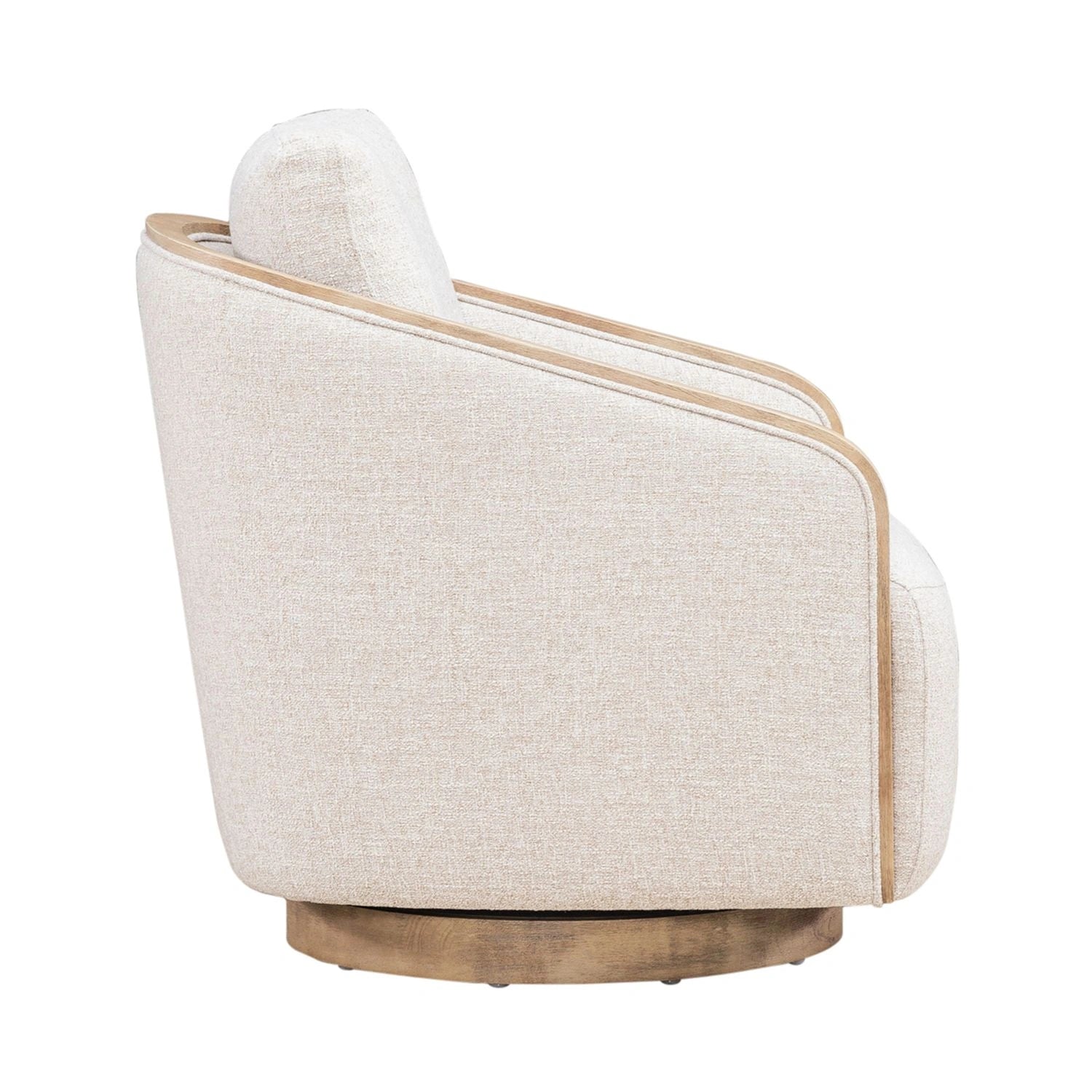 Nora Uph Swivel Accent Chair - Light Brown image