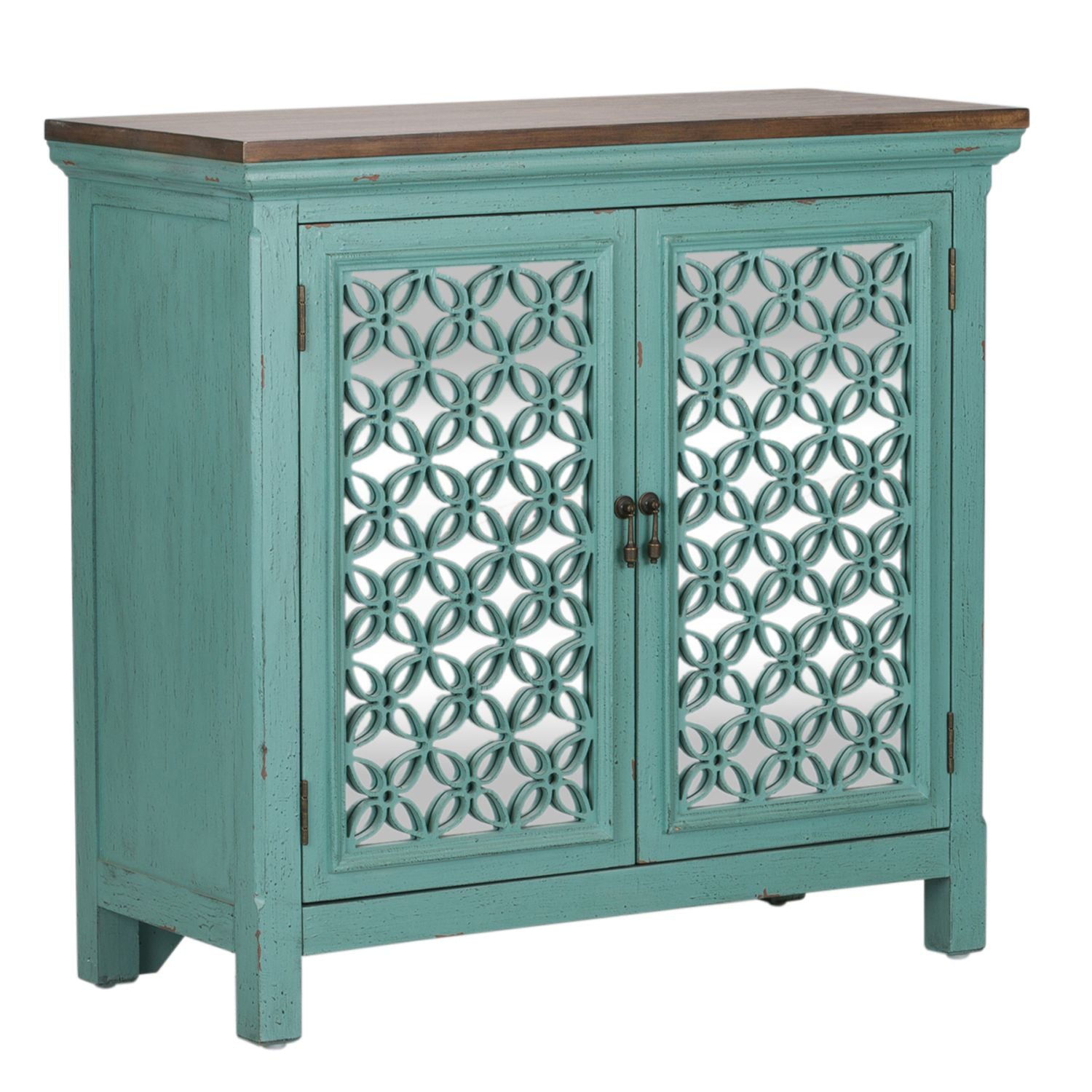 Kensington 2 Door Accent Cabinet in Turquoise - Luxury Home Furniture (MI)