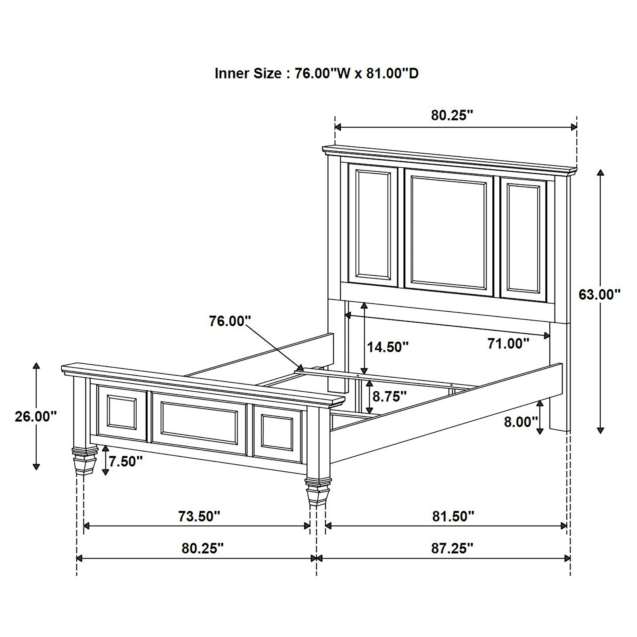 Sandy Beach 4 & 5 Piece Pc Bedroom Set Cal.King & E.King - Luxury Home Furniture (MI)