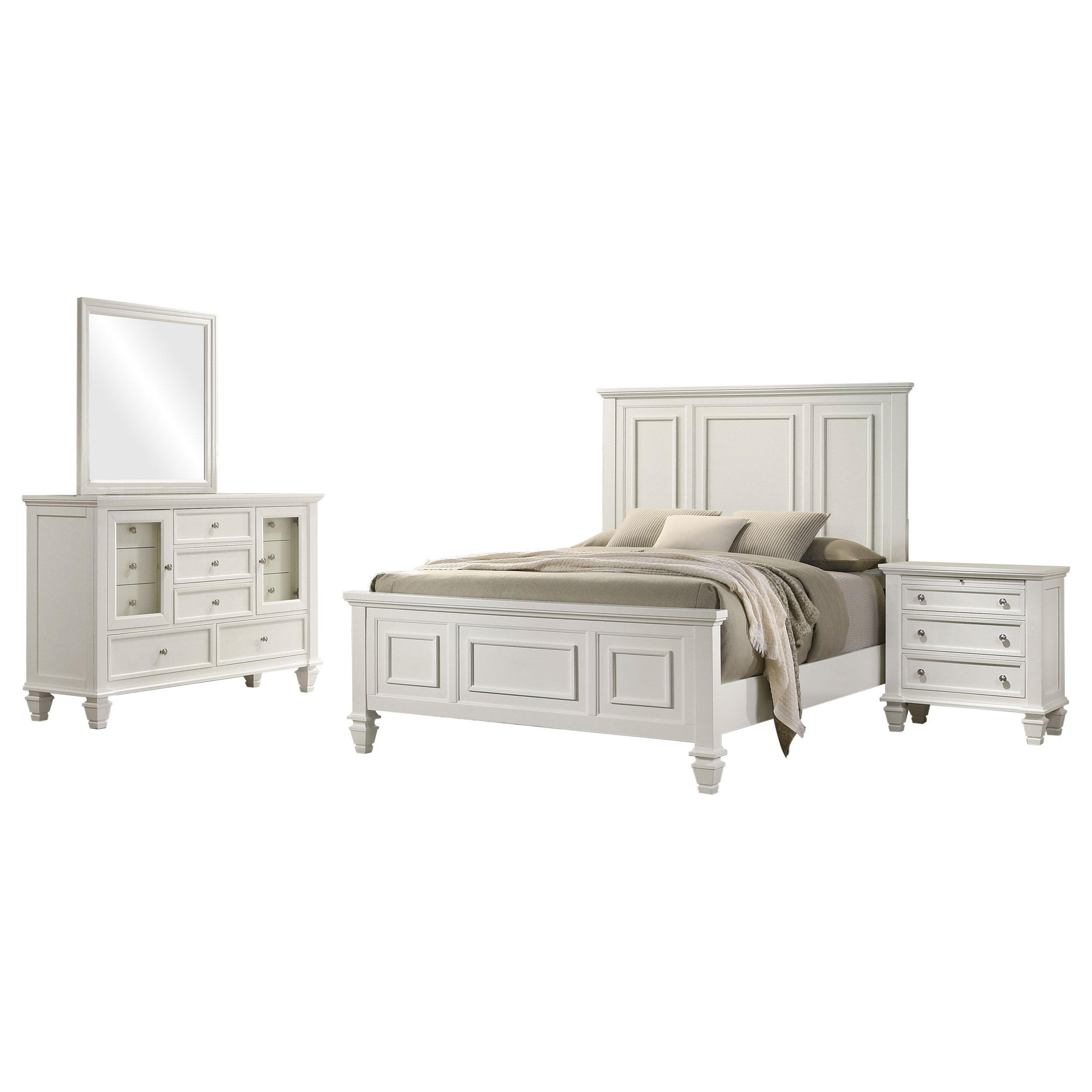 Sandy Beach 4 & 5 Piece Pc Bedroom Set Cal.King & E.King - Luxury Home Furniture (MI)