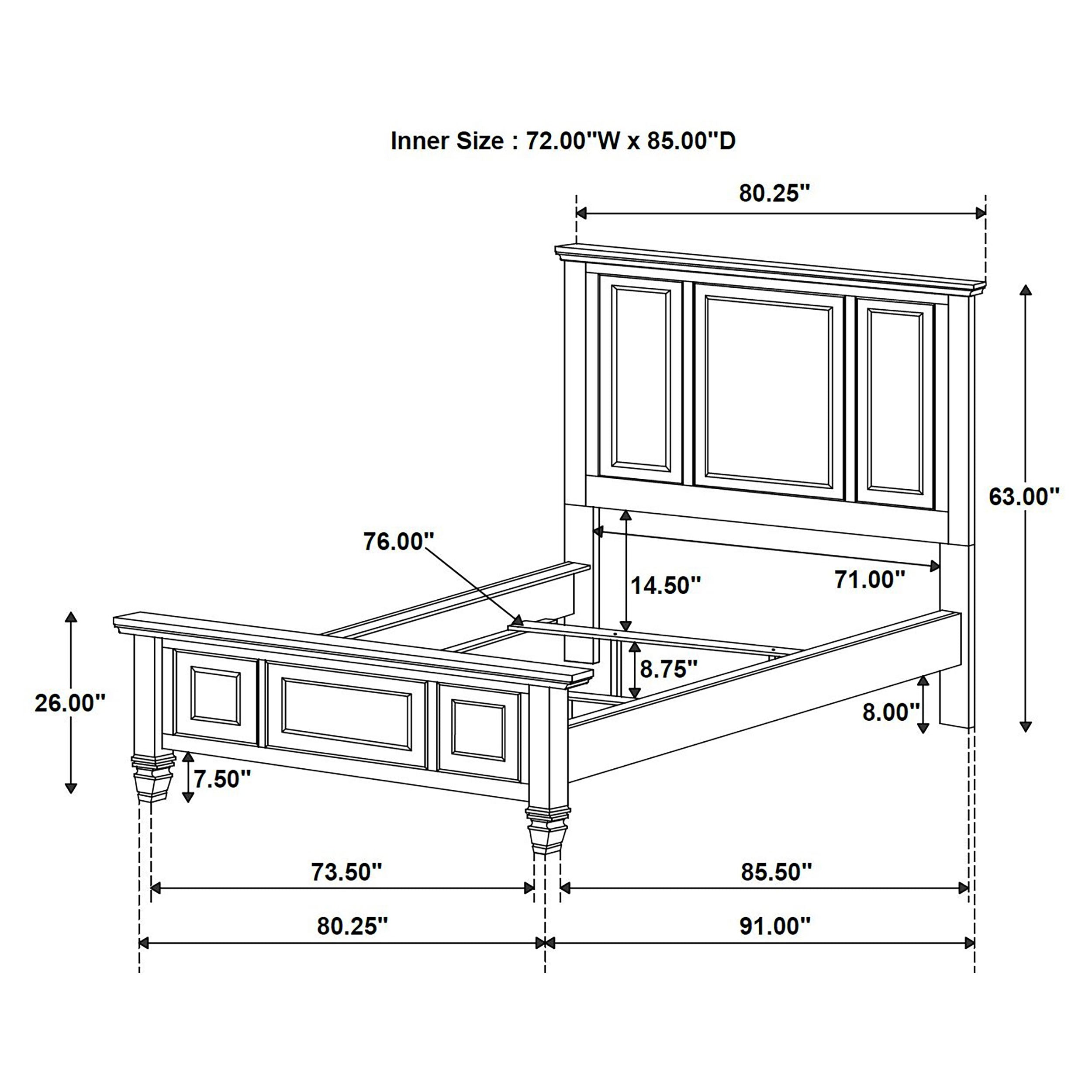 Sandy Beach 4 & 5 Piece Pc Bedroom Set Cal.King & E.King - Luxury Home Furniture (MI)