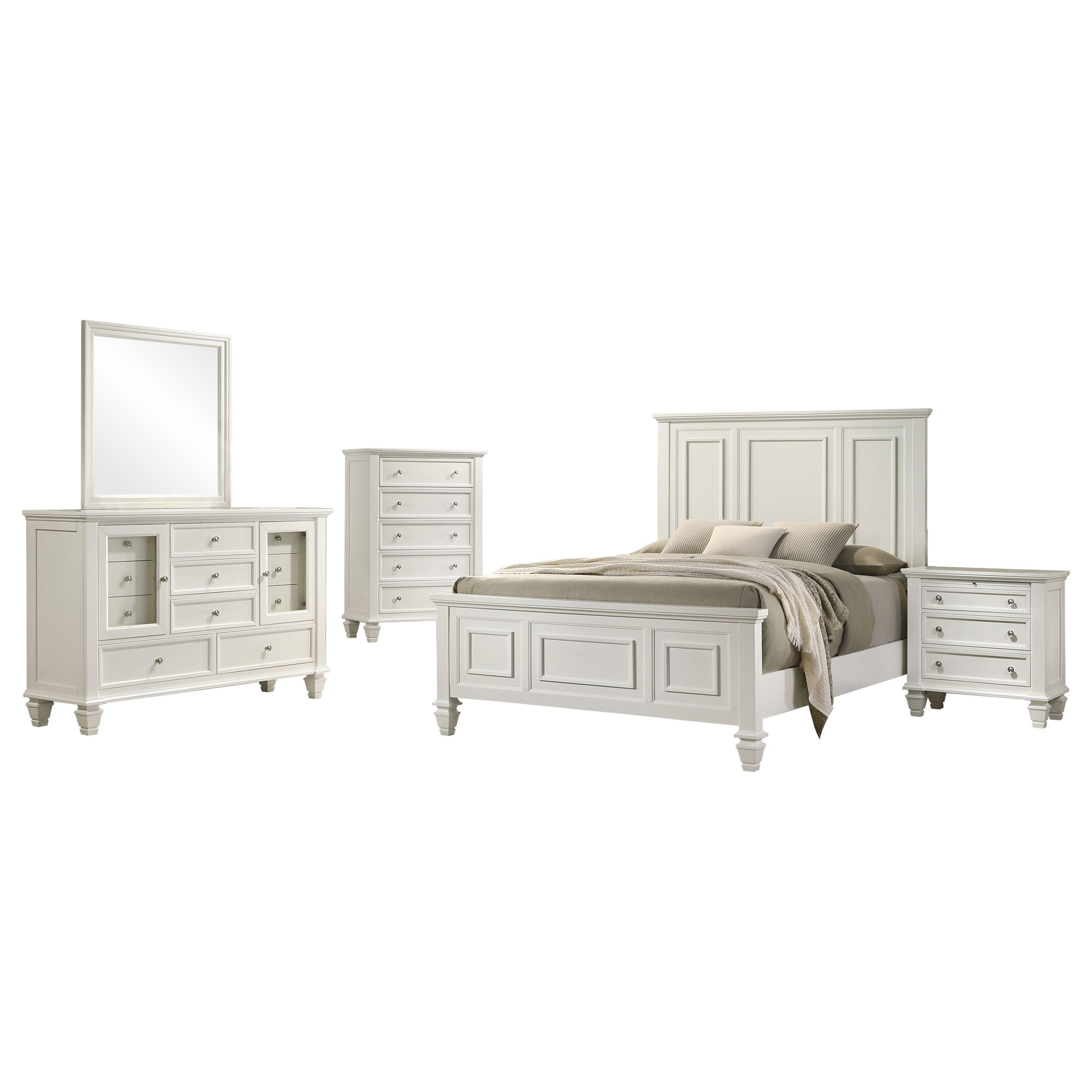 Sandy Beach 4 & 5 Piece Pc Bedroom Set Cal.King & E.King - Luxury Home Furniture (MI)