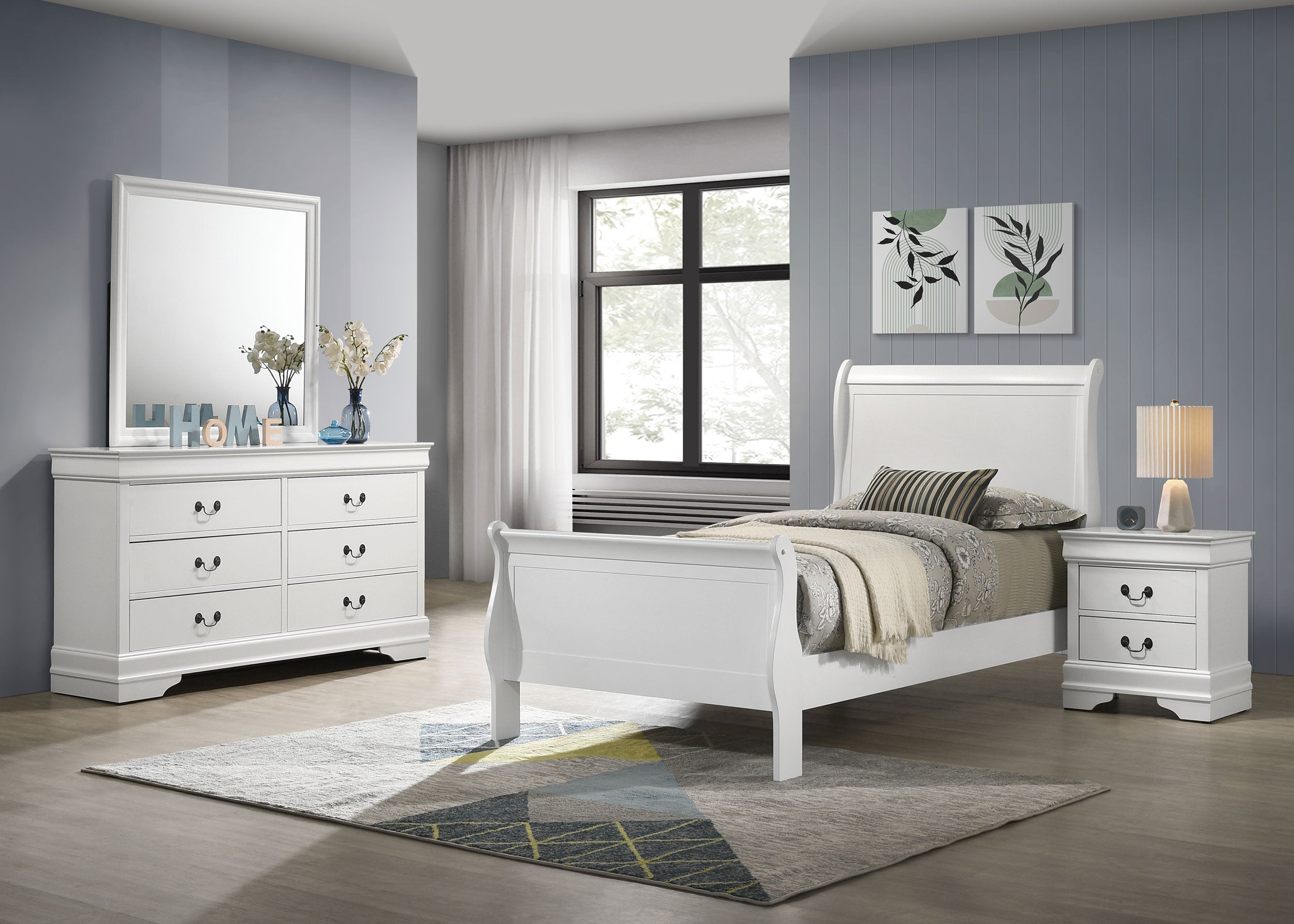 Louis Philippe 4 & 5 Piece Bedroom Sets Twin & Queen - Luxury Home Furniture (MI)