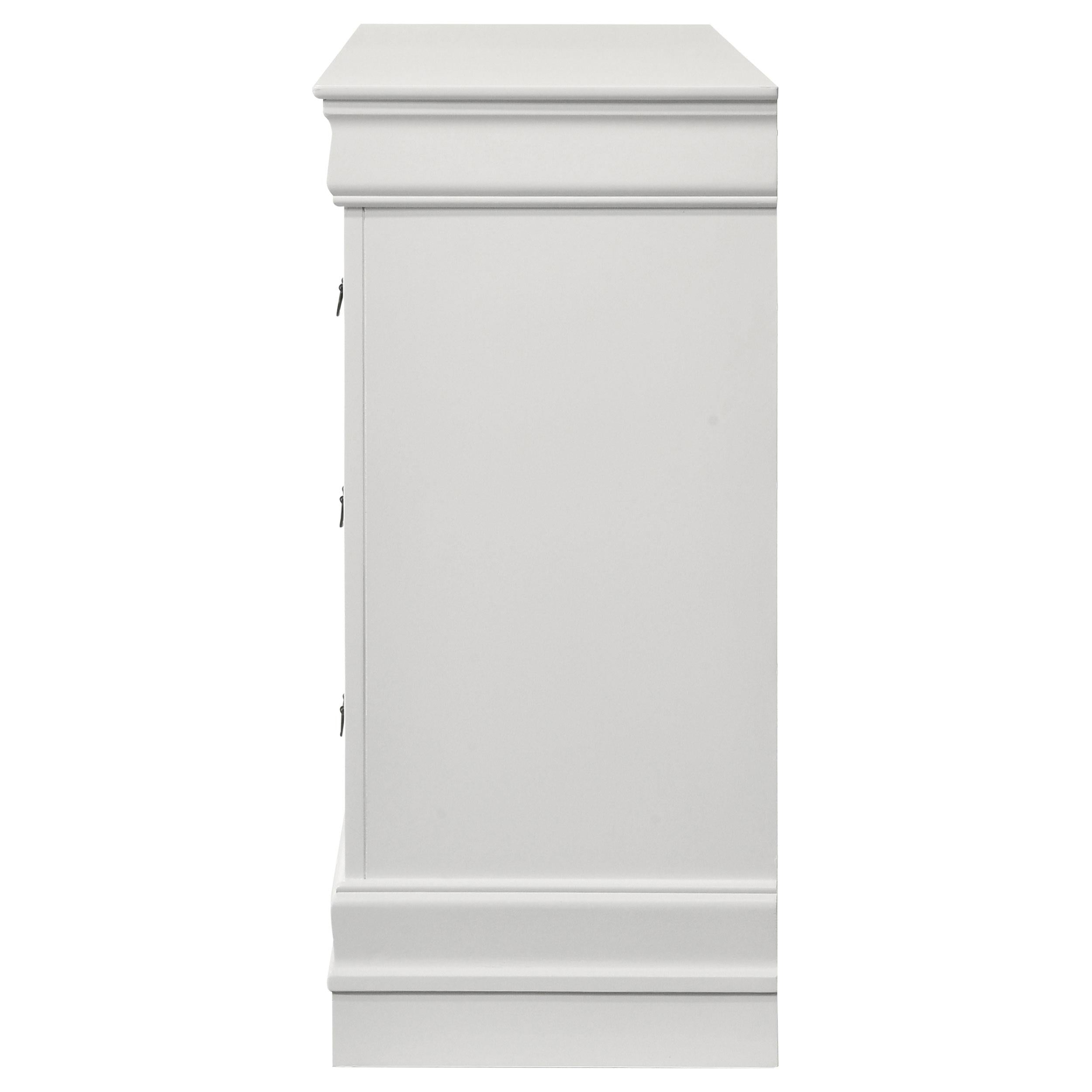 Louis Philippe 6-drawer Dresser White - Luxury Home Furniture (MI)