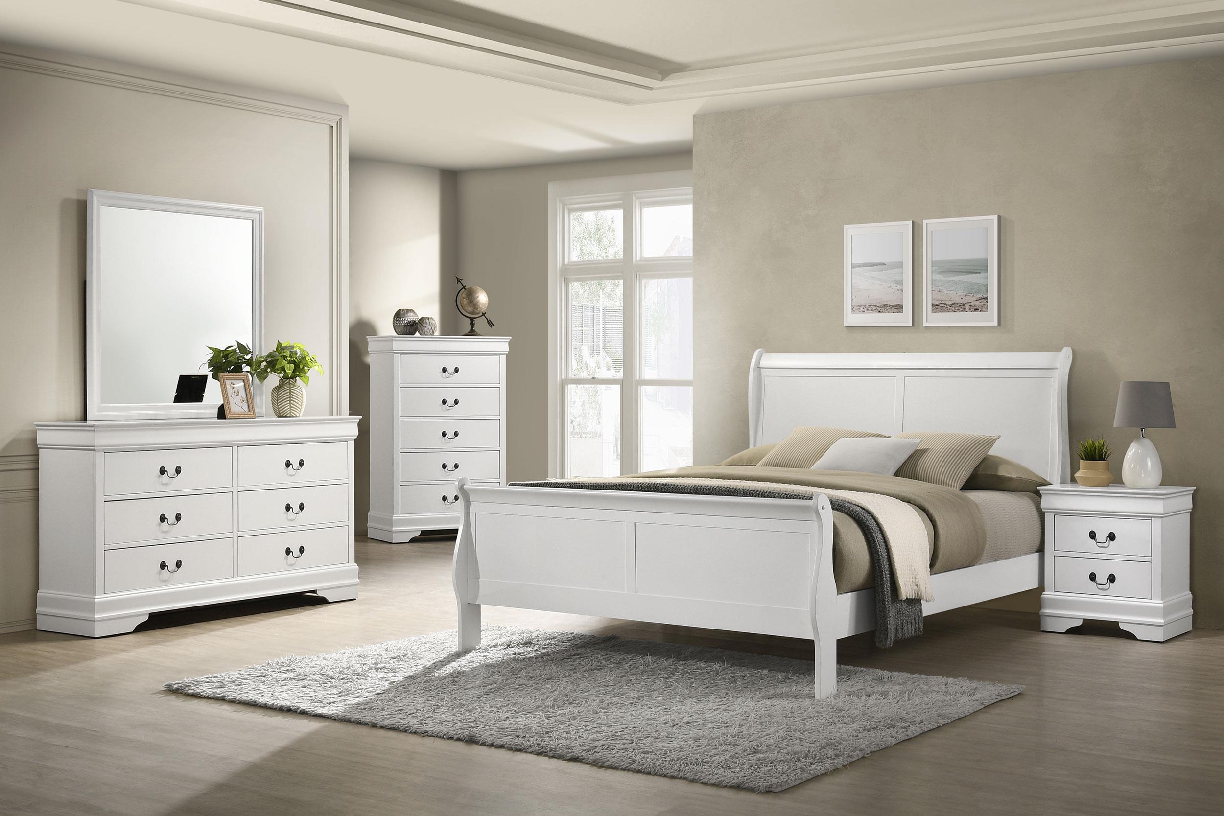 Louis Philippe 6-drawer Dresser White - Luxury Home Furniture (MI)