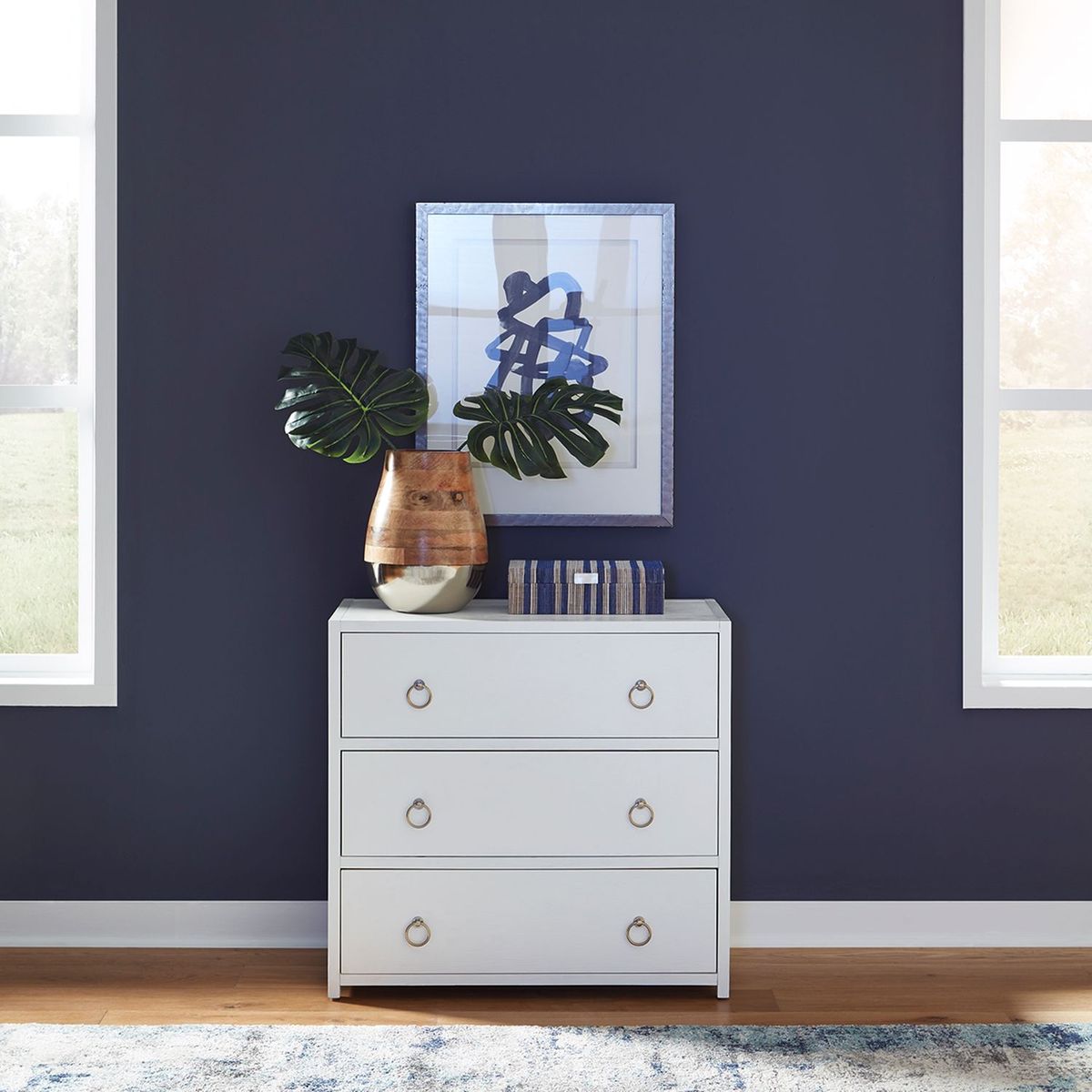 Liberty Furniture Midnight Accent Cabinet in Wire Brushed White - Luxury Home Furniture (MI)