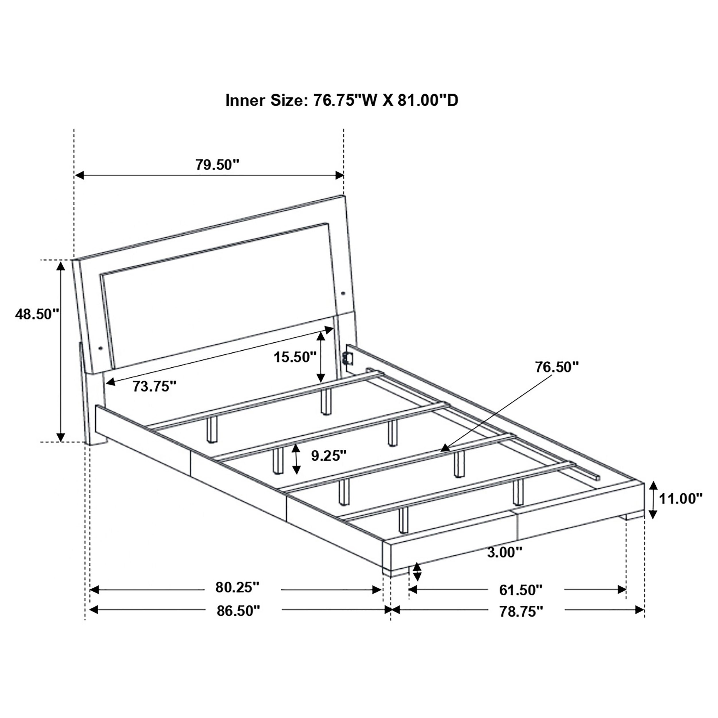Felicity Panel Bed with LED Lighting
