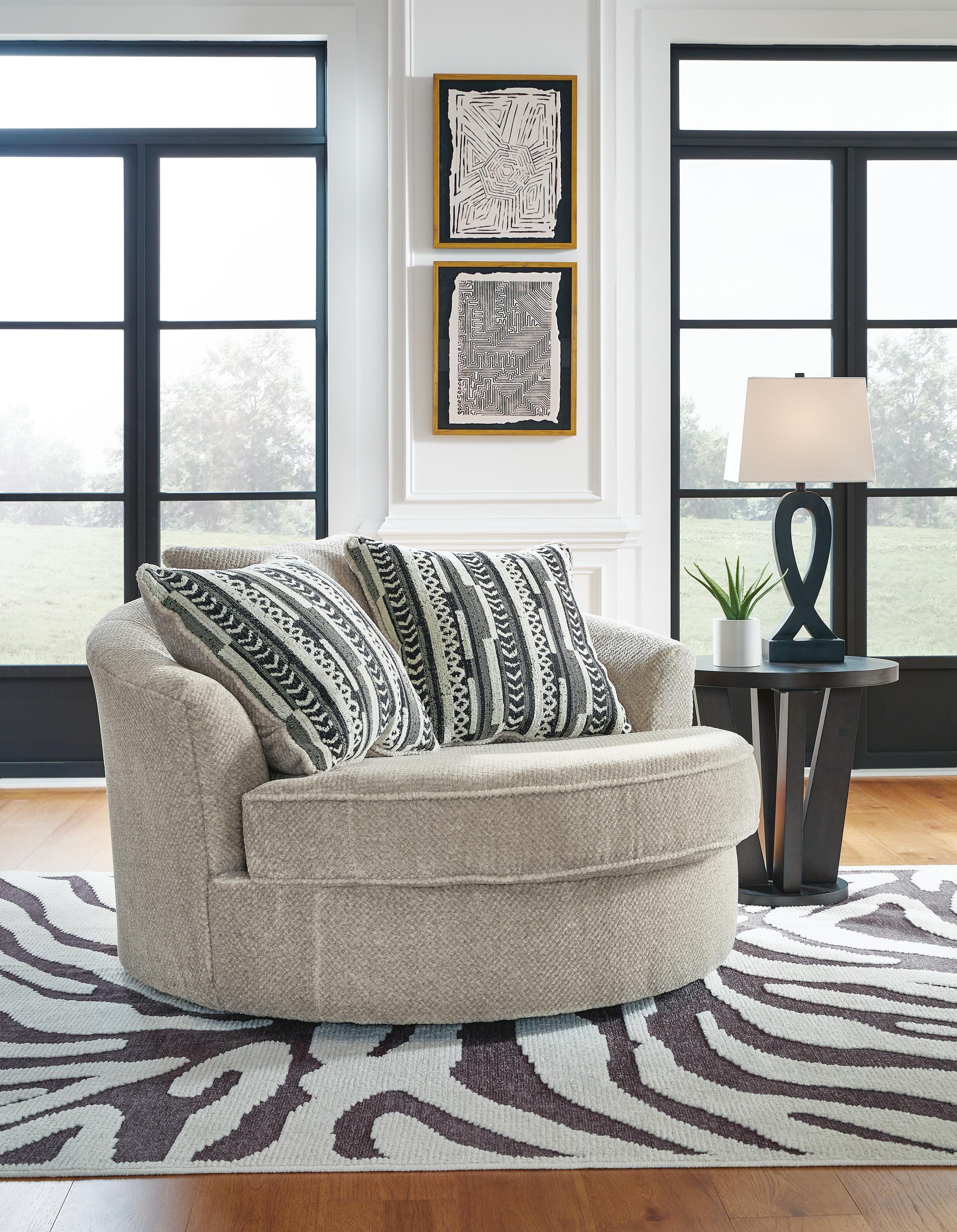 Calnita Oversized Swivel Accent Chair - Luxury Home Furniture (MI)