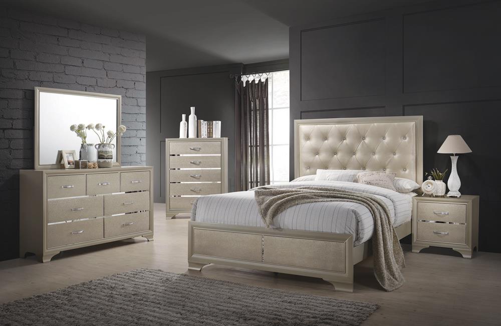Beaumont Bedroom Set Metallic Champagne - Luxury Home Furniture (MI)