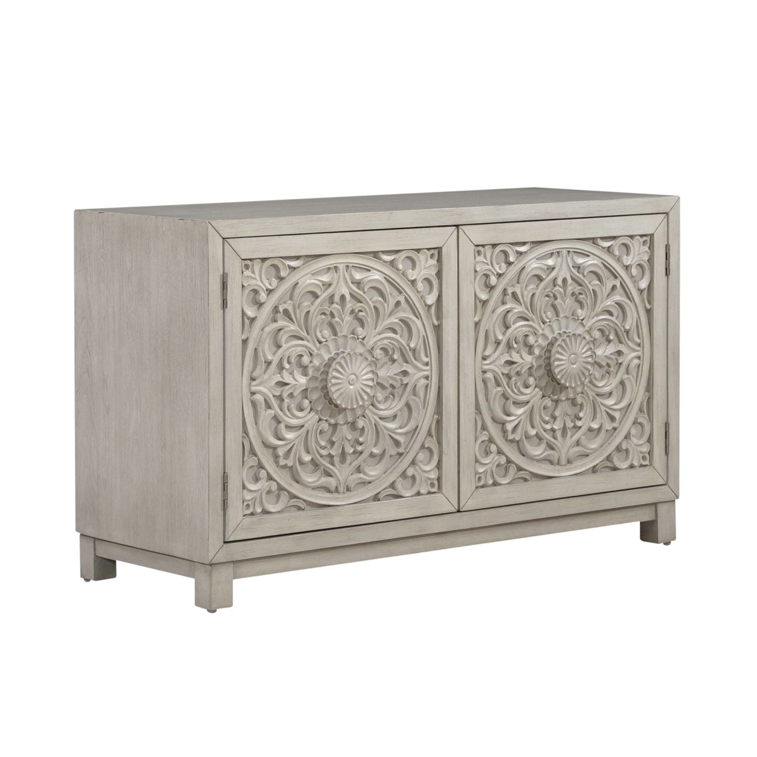 Sundance 2 Door Accent Cabinet in Antique Linen - Luxury Home Furniture (MI)