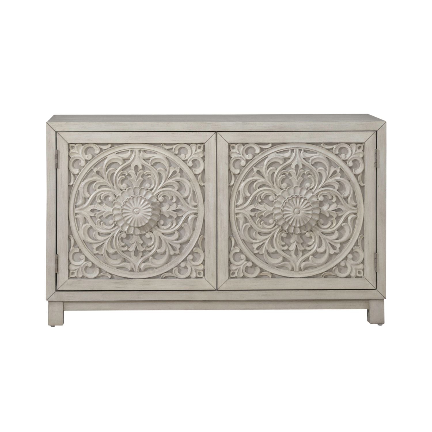 Sundance 2 Door Accent Cabinet in Antique Linen - Luxury Home Furniture (MI)