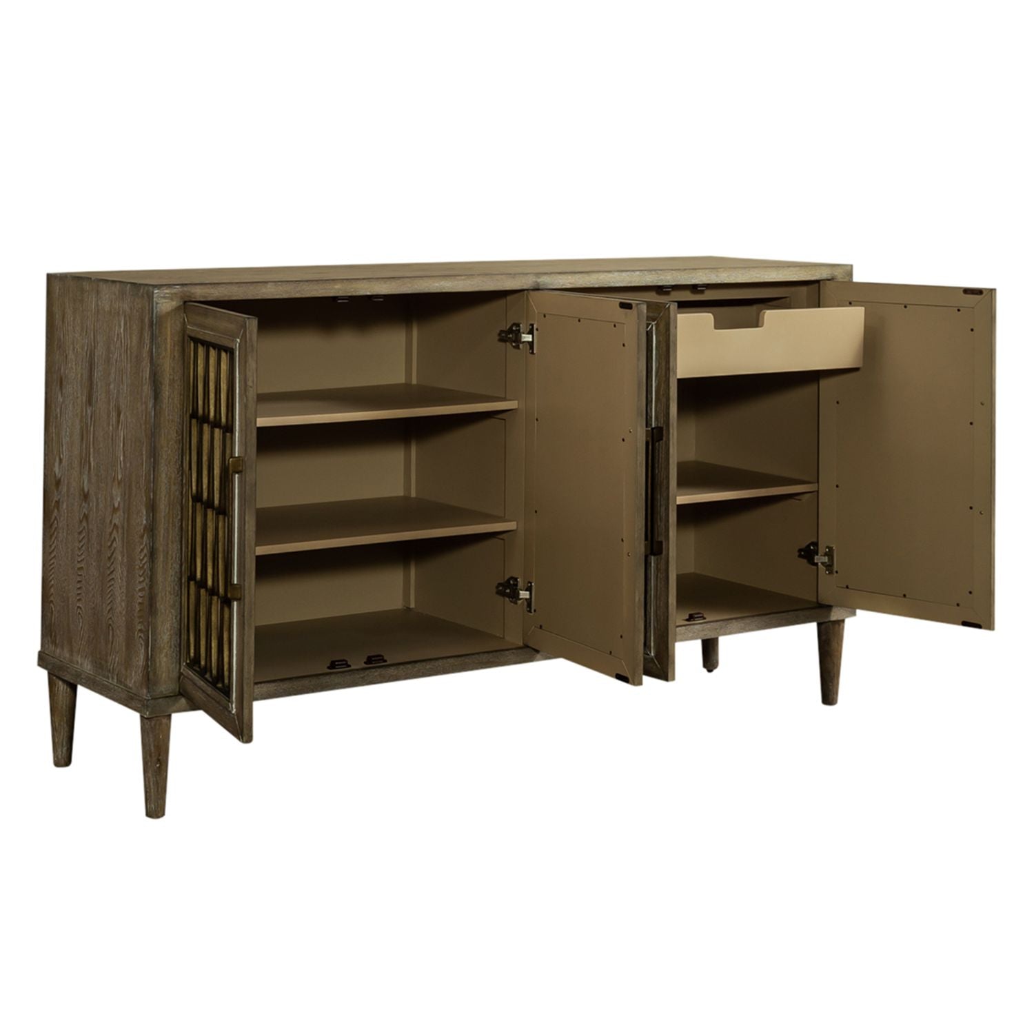 Devonshire 4 Door Accent Cabinet in Driftwood - Luxury Home Furniture (MI)