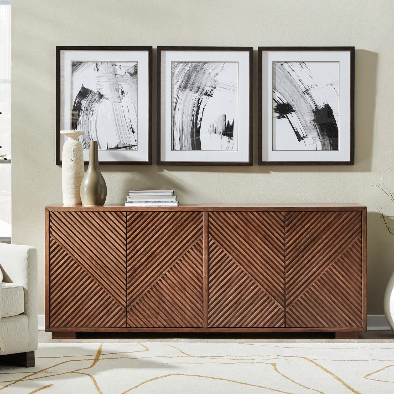 Easton 82 Inch TV Console in Coffee Bean - Luxury Home Furniture (MI)