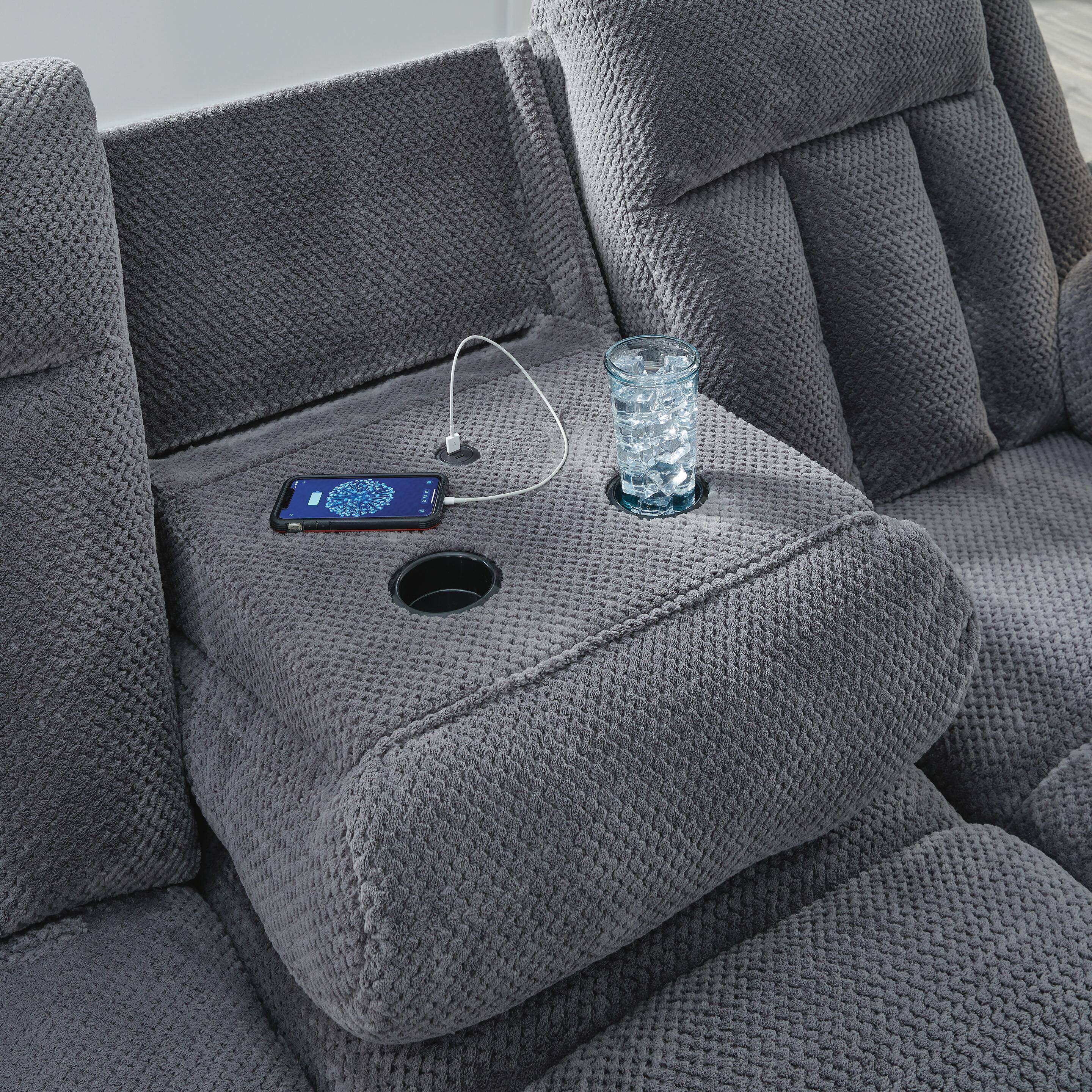 Observation Power Reclining Sofa with Drop Down Table - Luxury Home Furniture (MI)