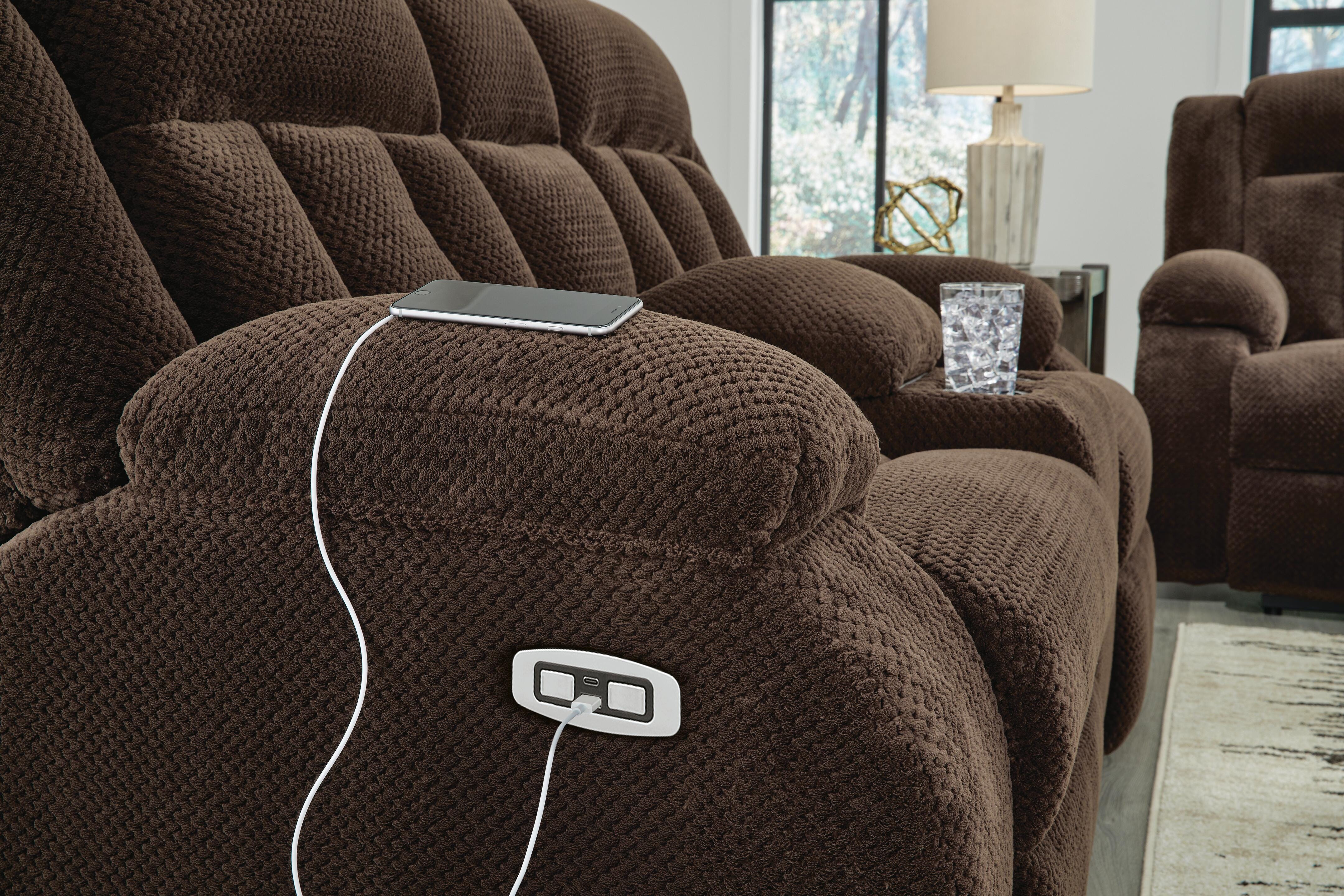 Observation Power Reclining Loveseat with Console - Luxury Home Furniture (MI)