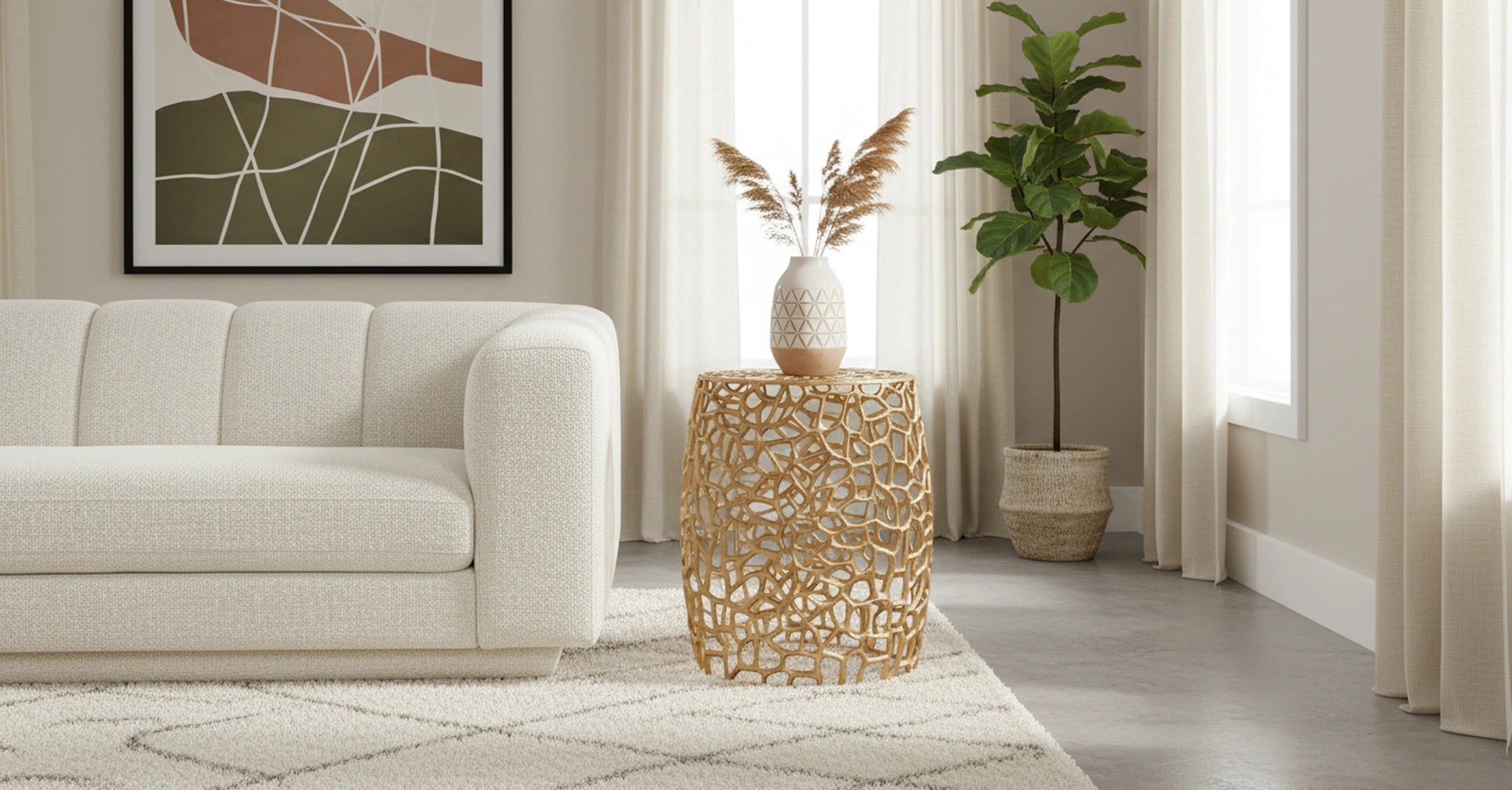 Priya Gold End Table