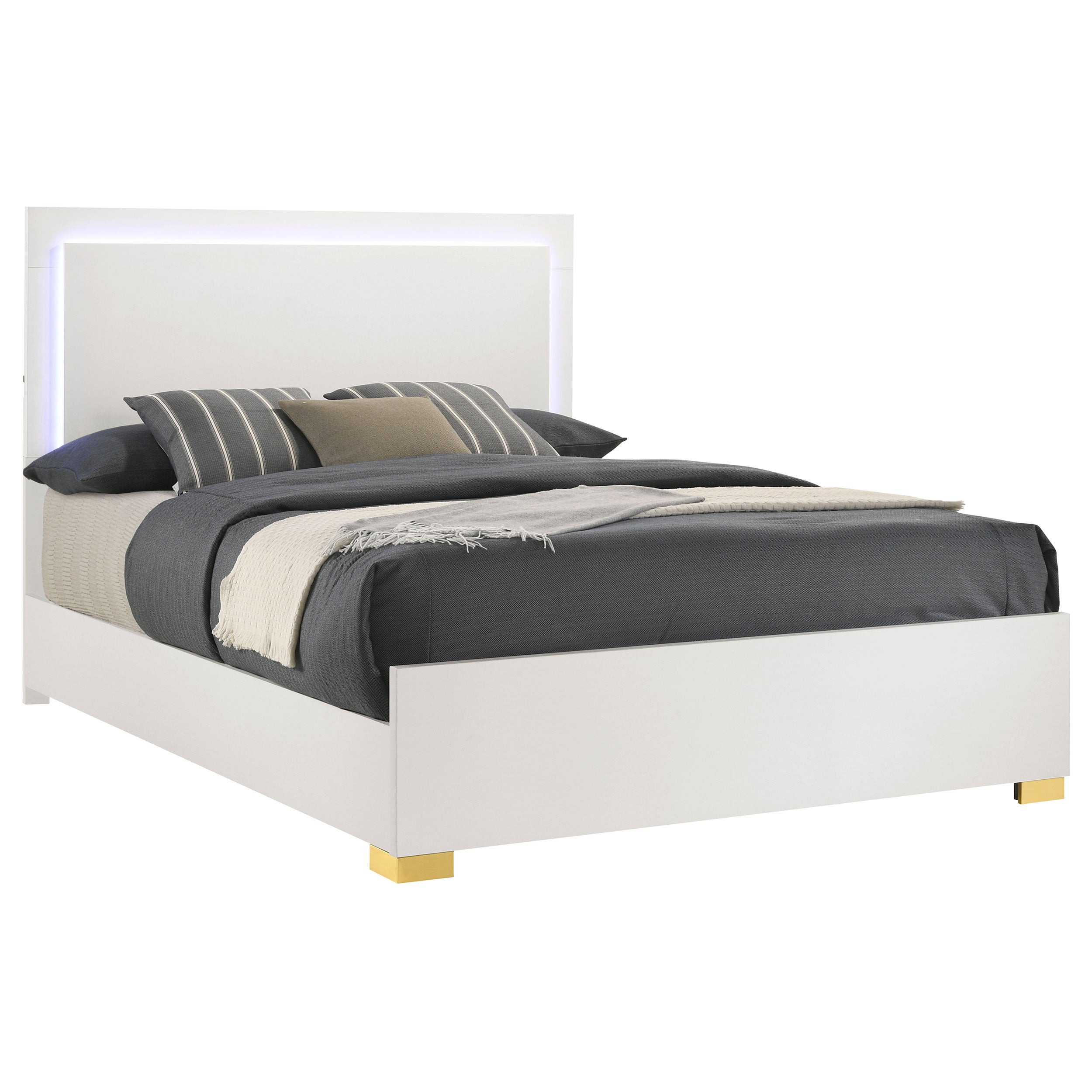 Marceline Beds White & Black Eastren King, Full, Twin, & Queen - Luxury Home Furniture (MI)