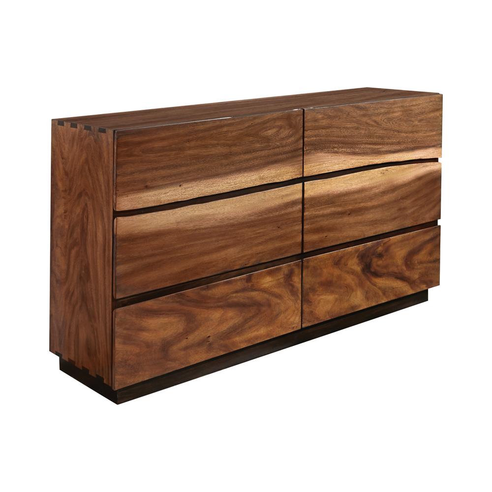 Winslow 6-drawer Dresser Smokey Walnut and Coffee Bean image