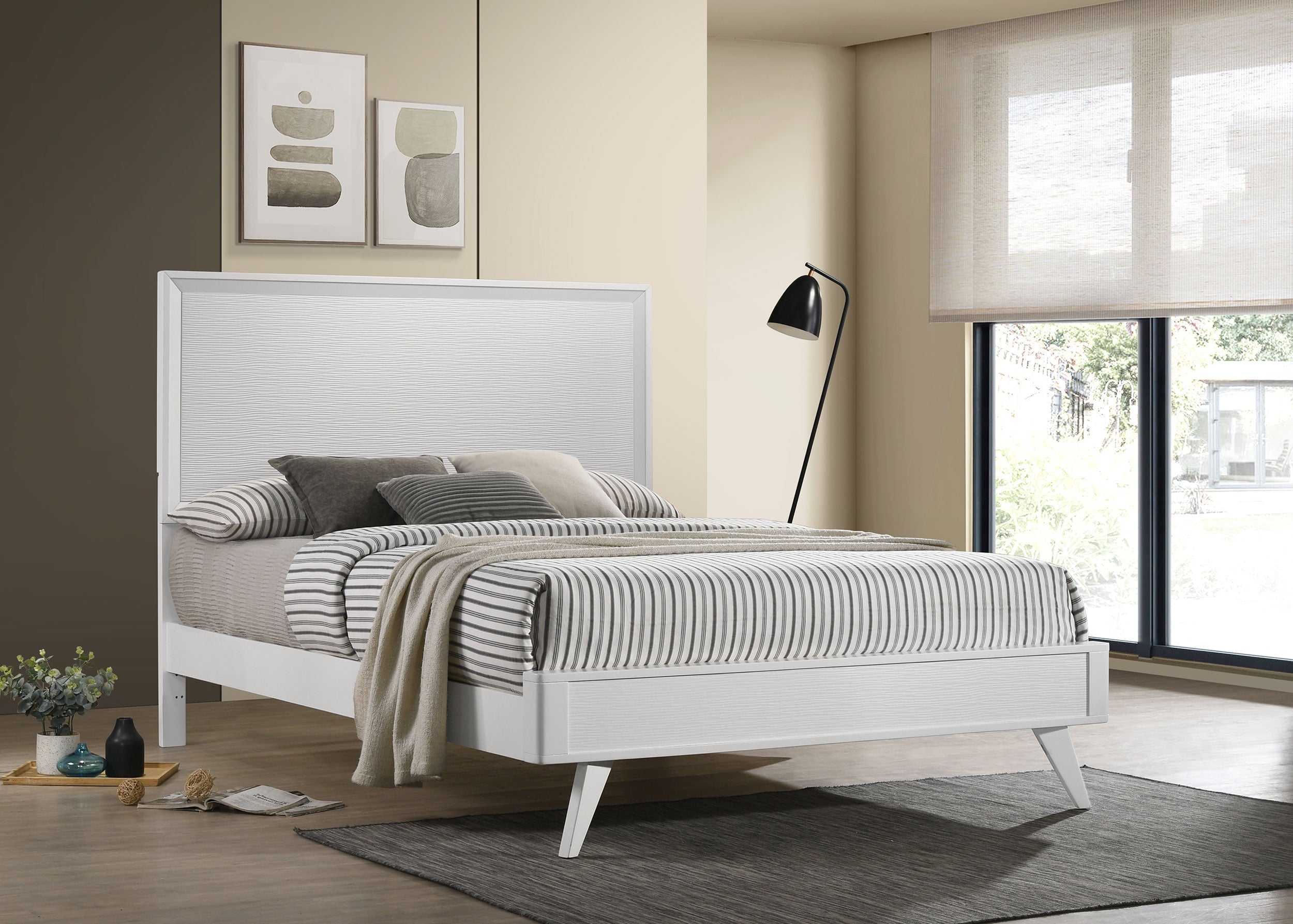 Janelle Panel Bed White - Luxury Home Furniture (MI)