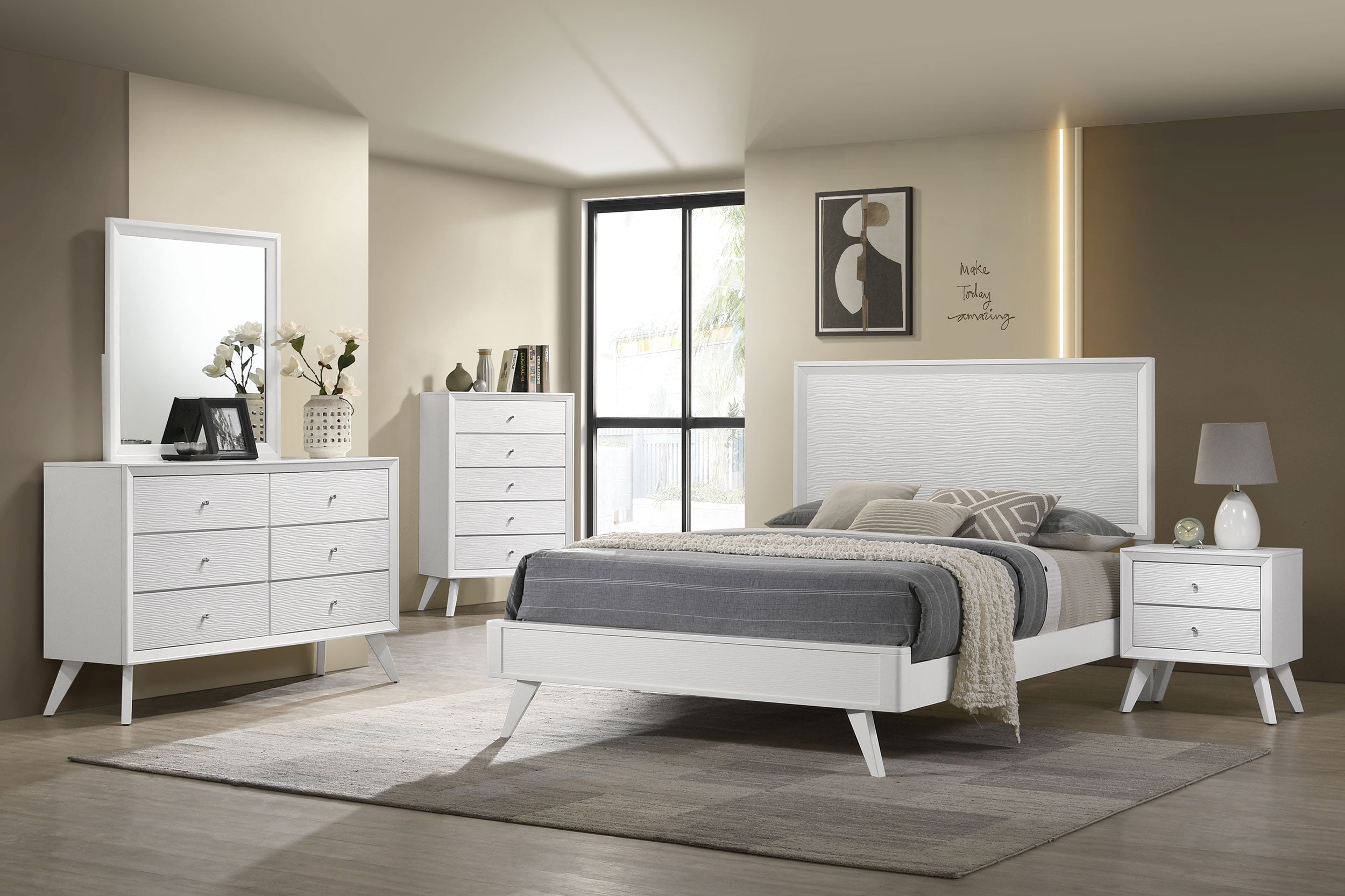 Janelle Bedroom Set White - Luxury Home Furniture (MI)