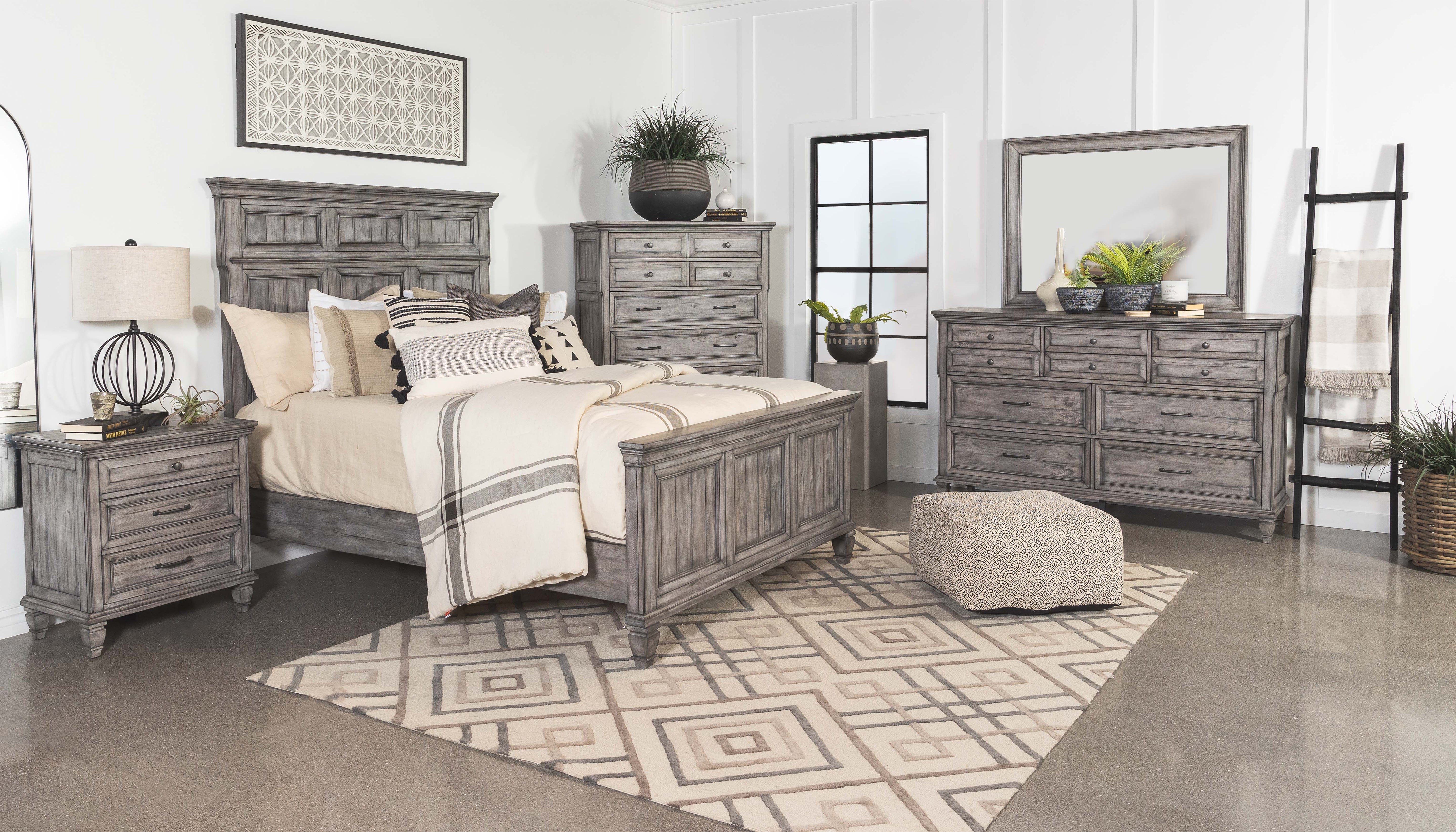Avenue Panel Bedroom Set Grey - Luxury Home Furniture (MI)