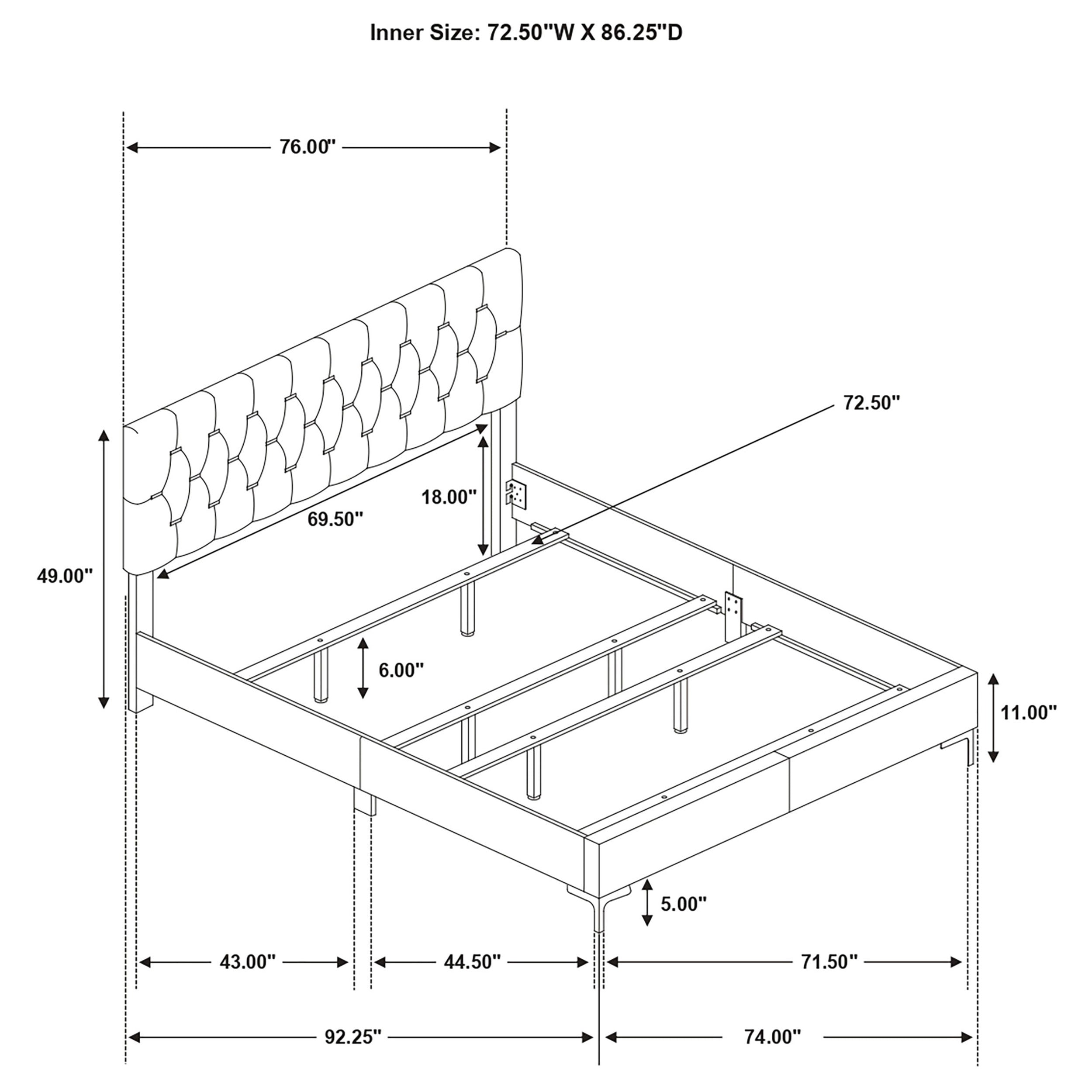 Kendall Upholstered Panel Bed - Luxury Home Furniture (MI)