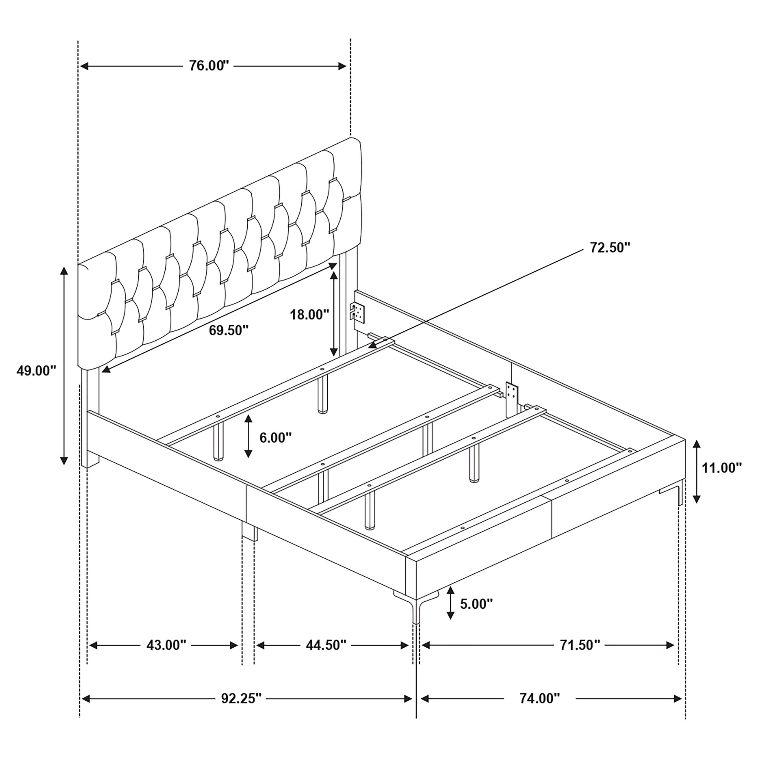 Kendall Upholstered Panel Bed - Luxury Home Furniture (MI)