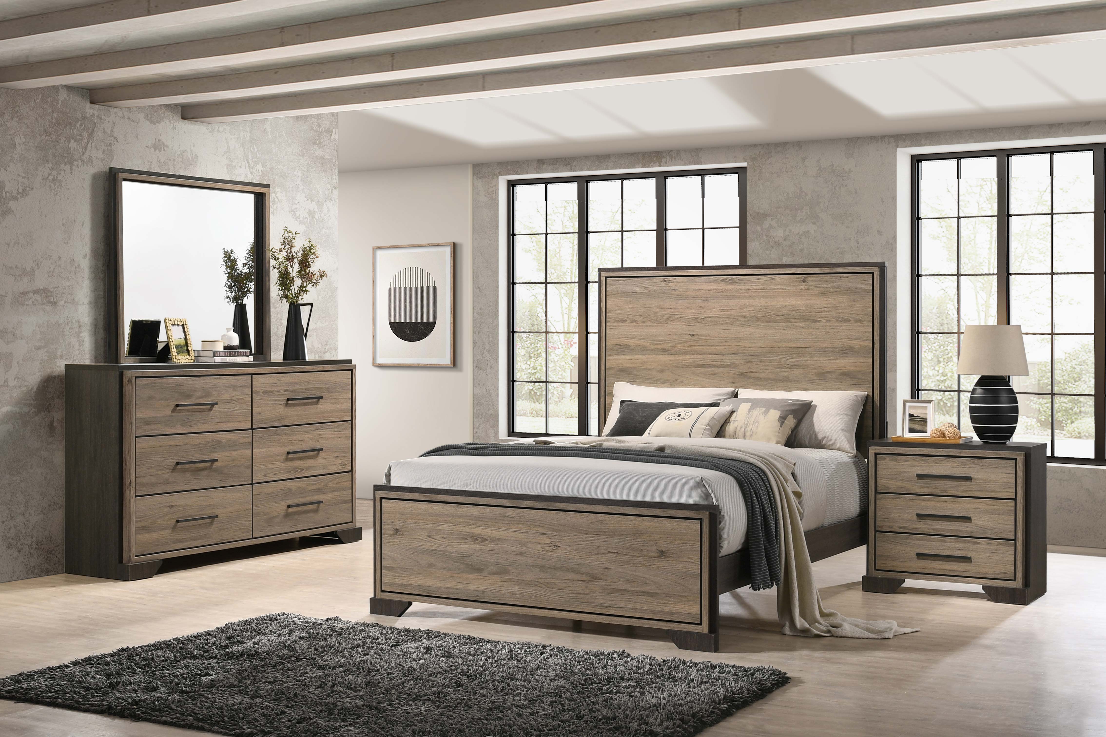 Baker Bedroom Set Brown and Light Taupe - Luxury Home Furniture (MI)