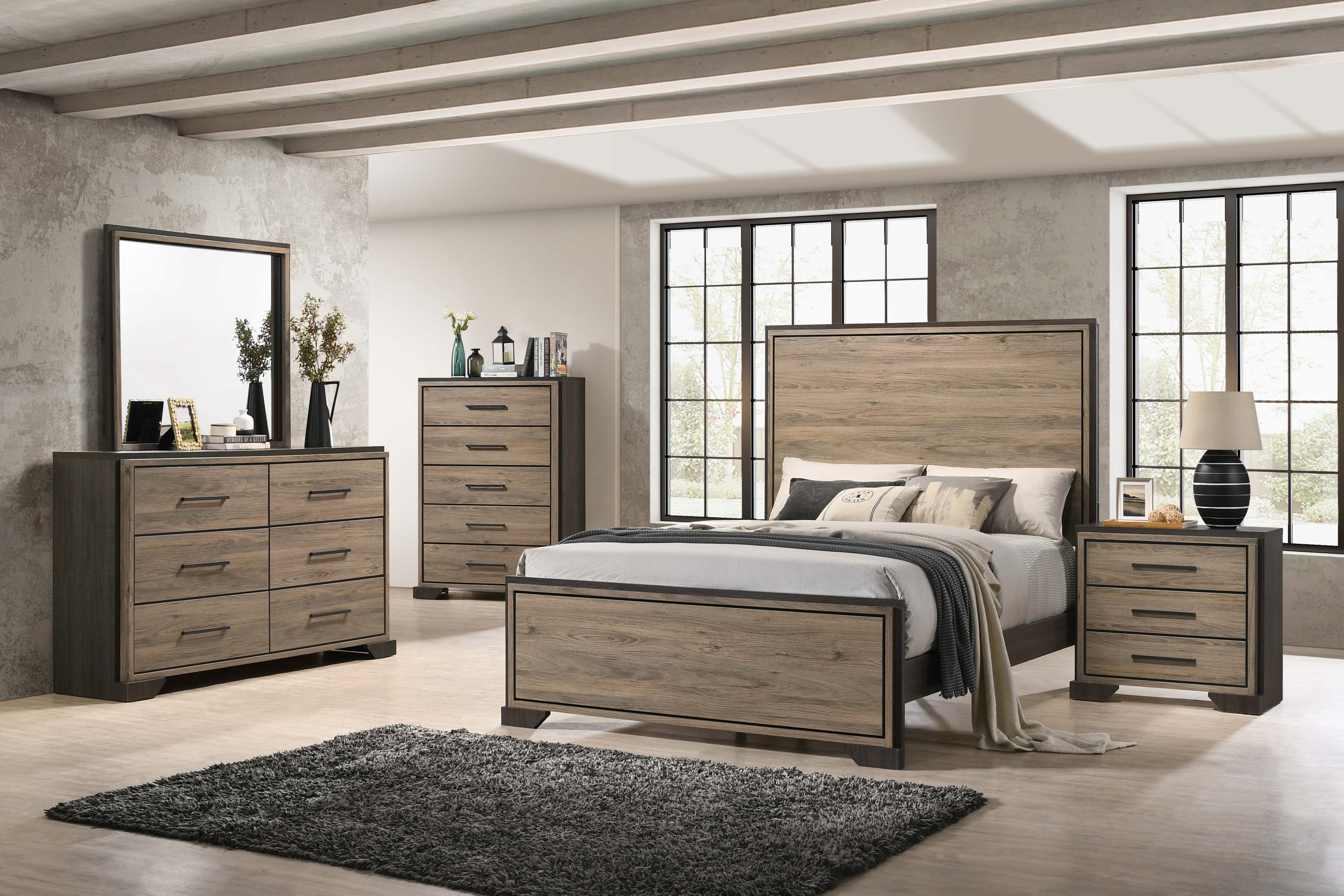 Baker Bedroom Set Brown and Light Taupe - Luxury Home Furniture (MI)