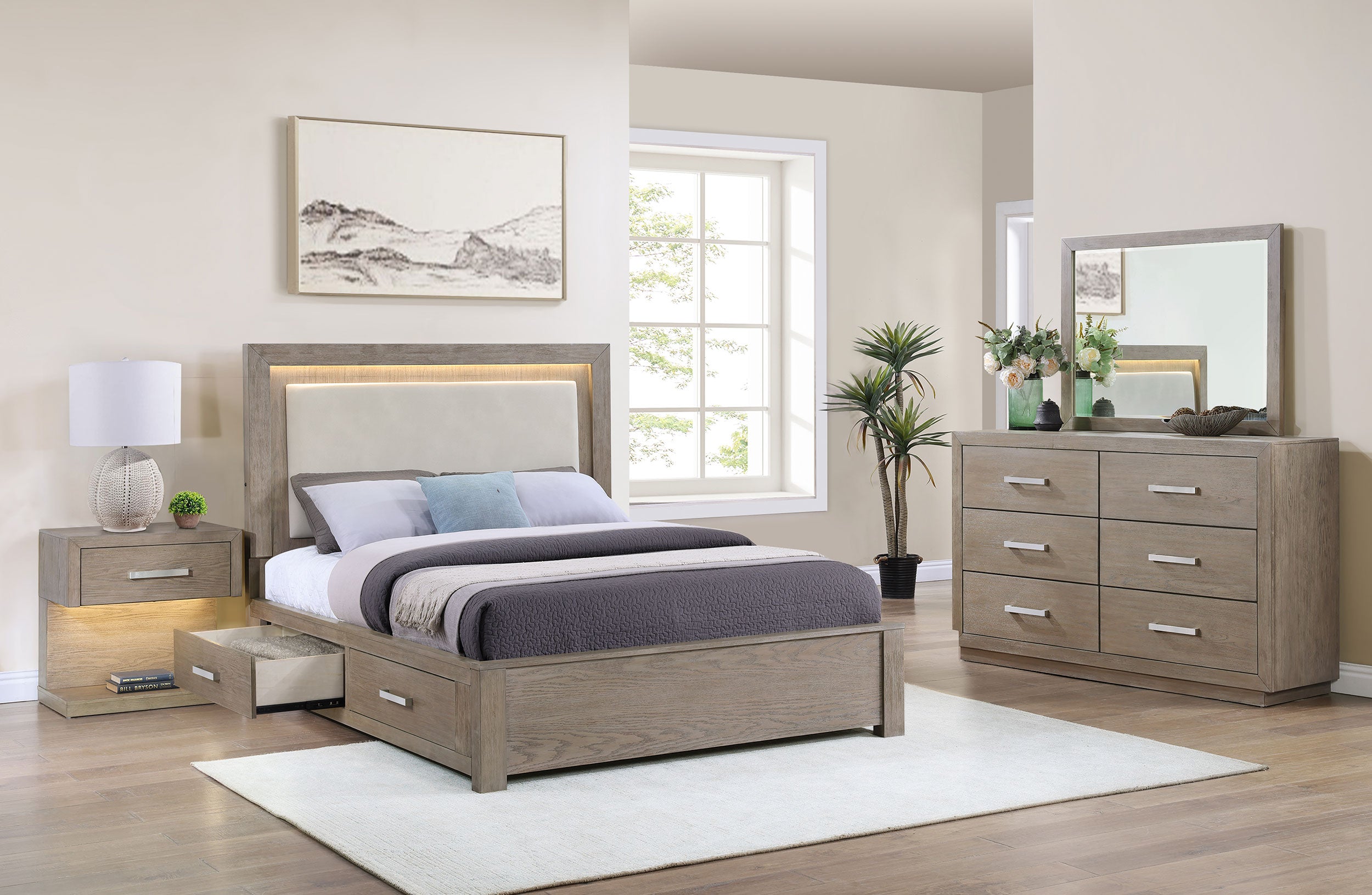 Kendall Upholstered Panel Bed - Luxury Home Furniture (MI)