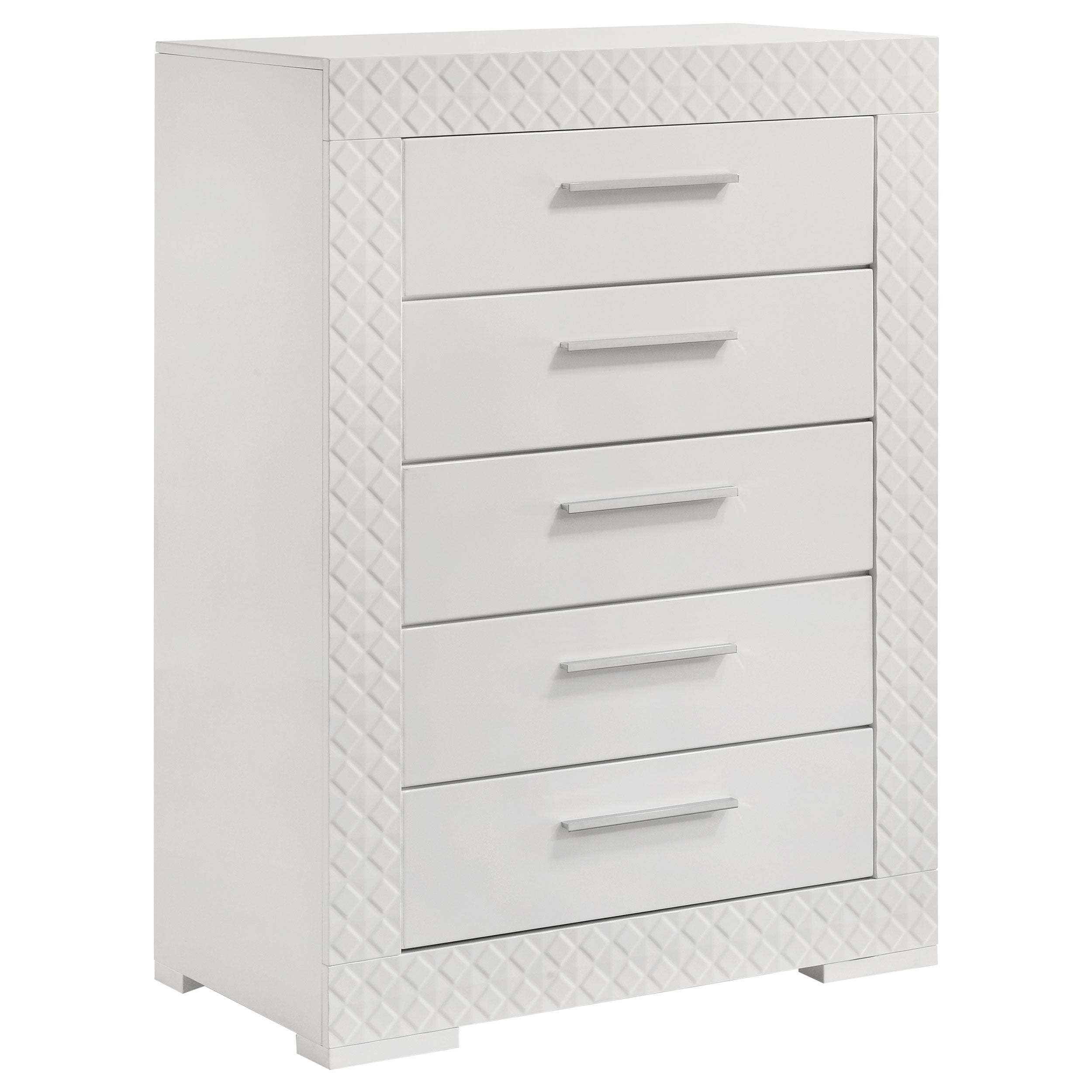 Ives 4 & 5 Piece Bedroom Set E.king & Queen White & Grey