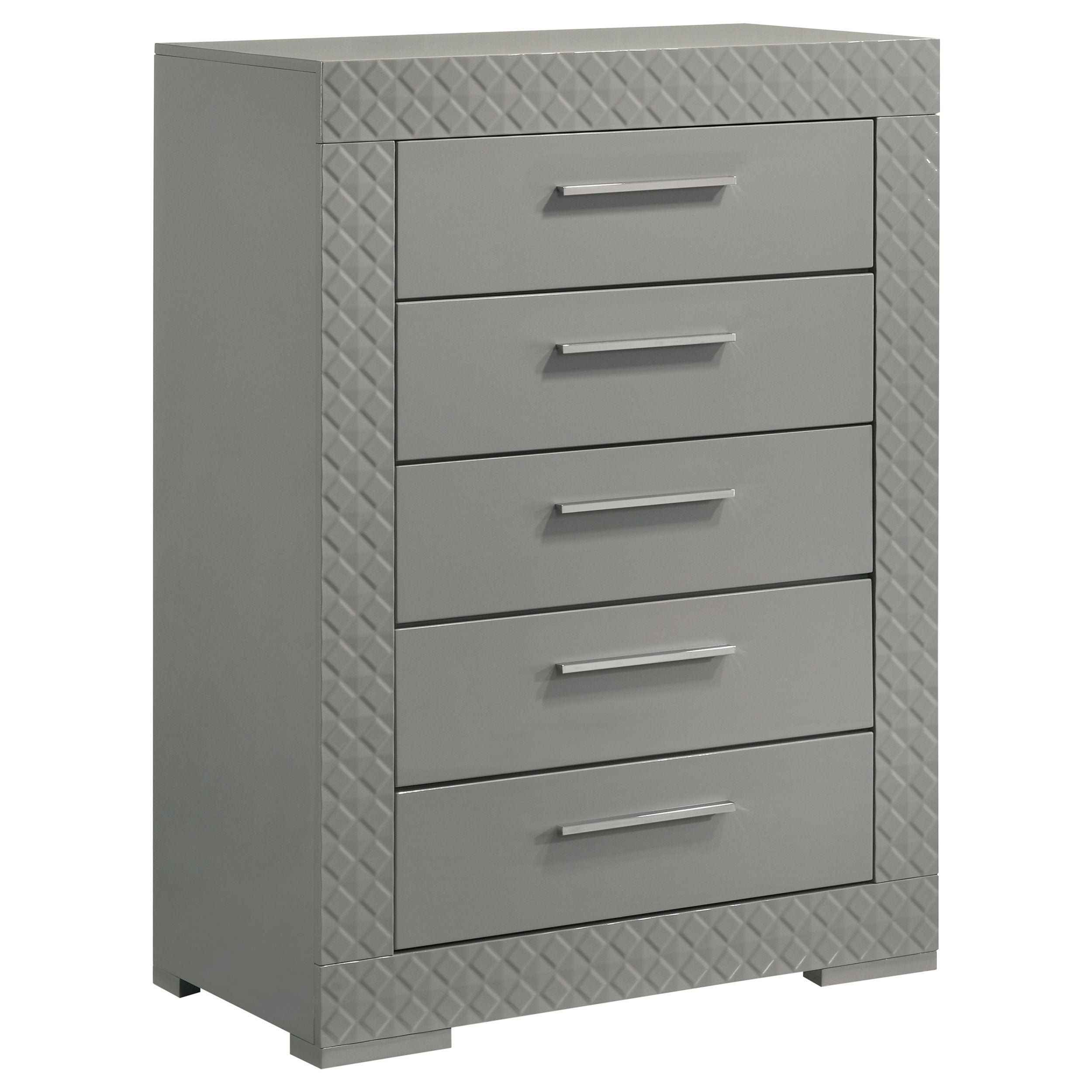 Ives 4 & 5 Piece Bedroom Set E.king & Queen White & Grey