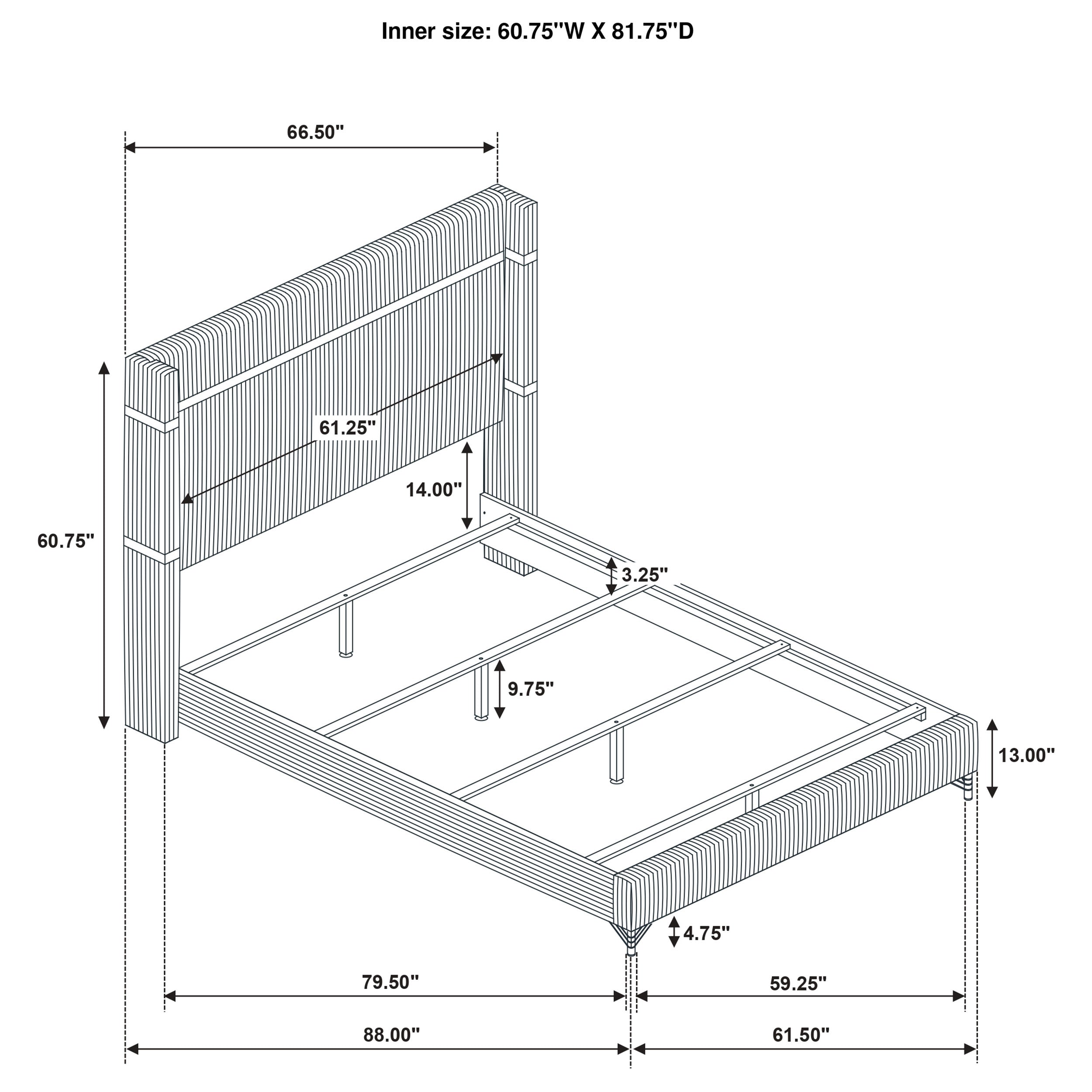 Lucia Eastern King & Queen Bed Beige & Grey - Luxury Home Furniture (MI)