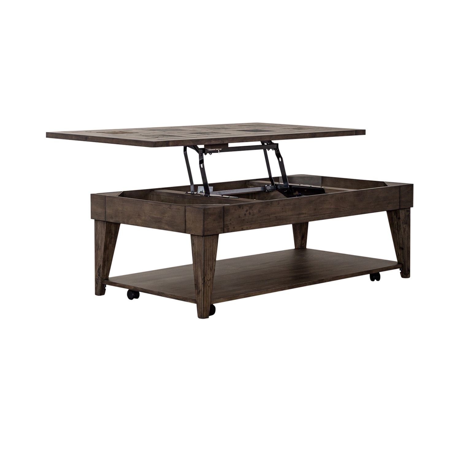 Arrowcreek Lift Top Cocktail Table in Weathered Stone - Luxury Home Furniture (MI)