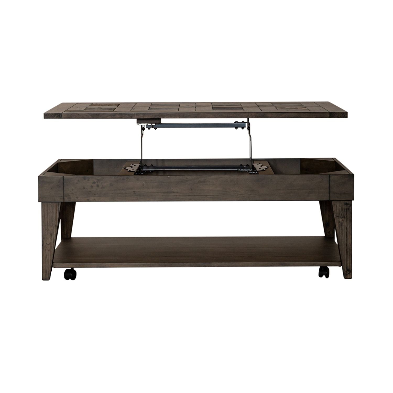 Arrowcreek Lift Top Cocktail Table in Weathered Stone - Luxury Home Furniture (MI)