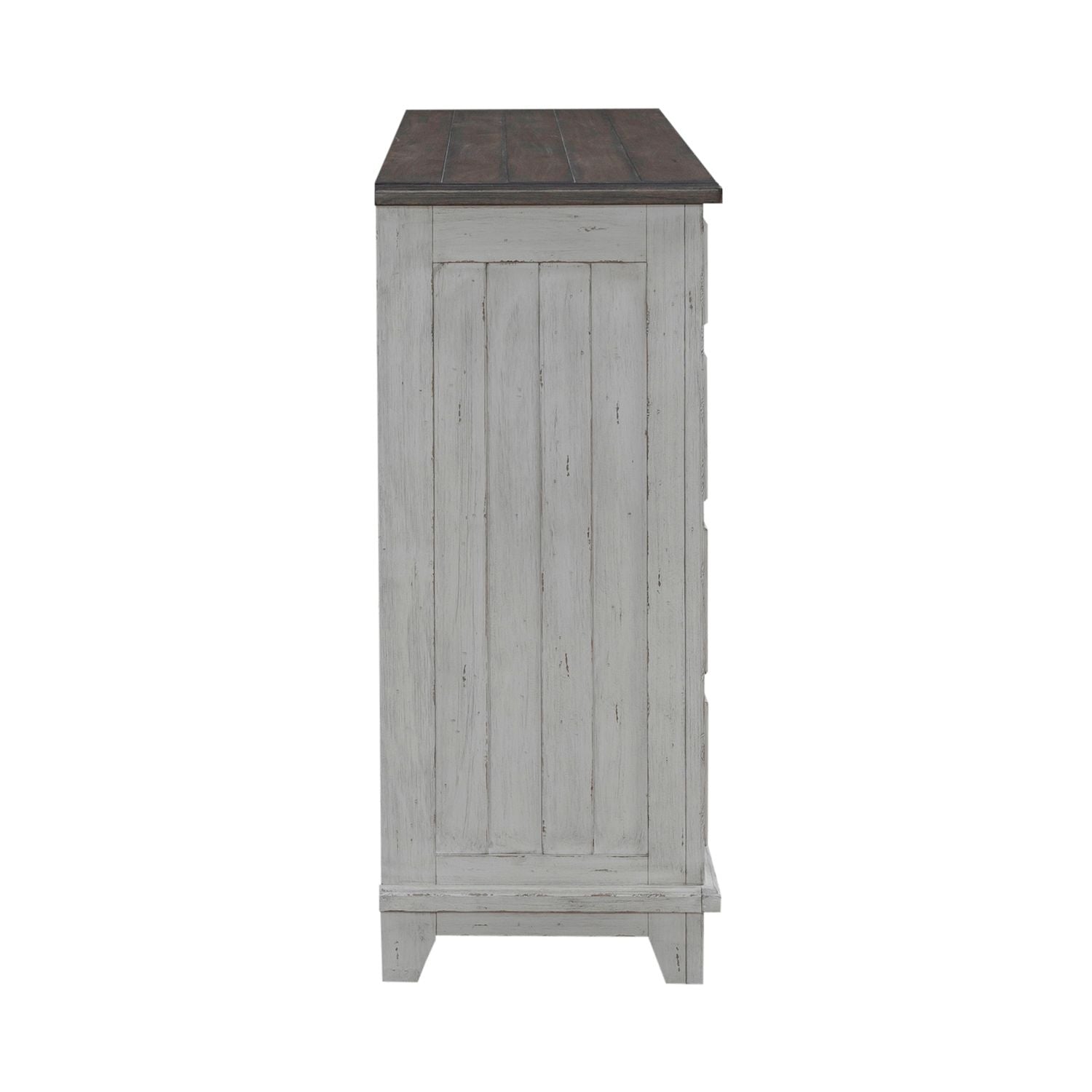 River Place 9 Drawer Dresser in Riverstone White and Tobacco