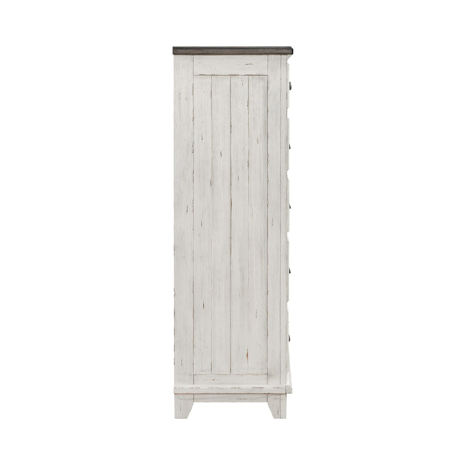River Place 6 Drawer Chest in Riverstone White and Tobacco image