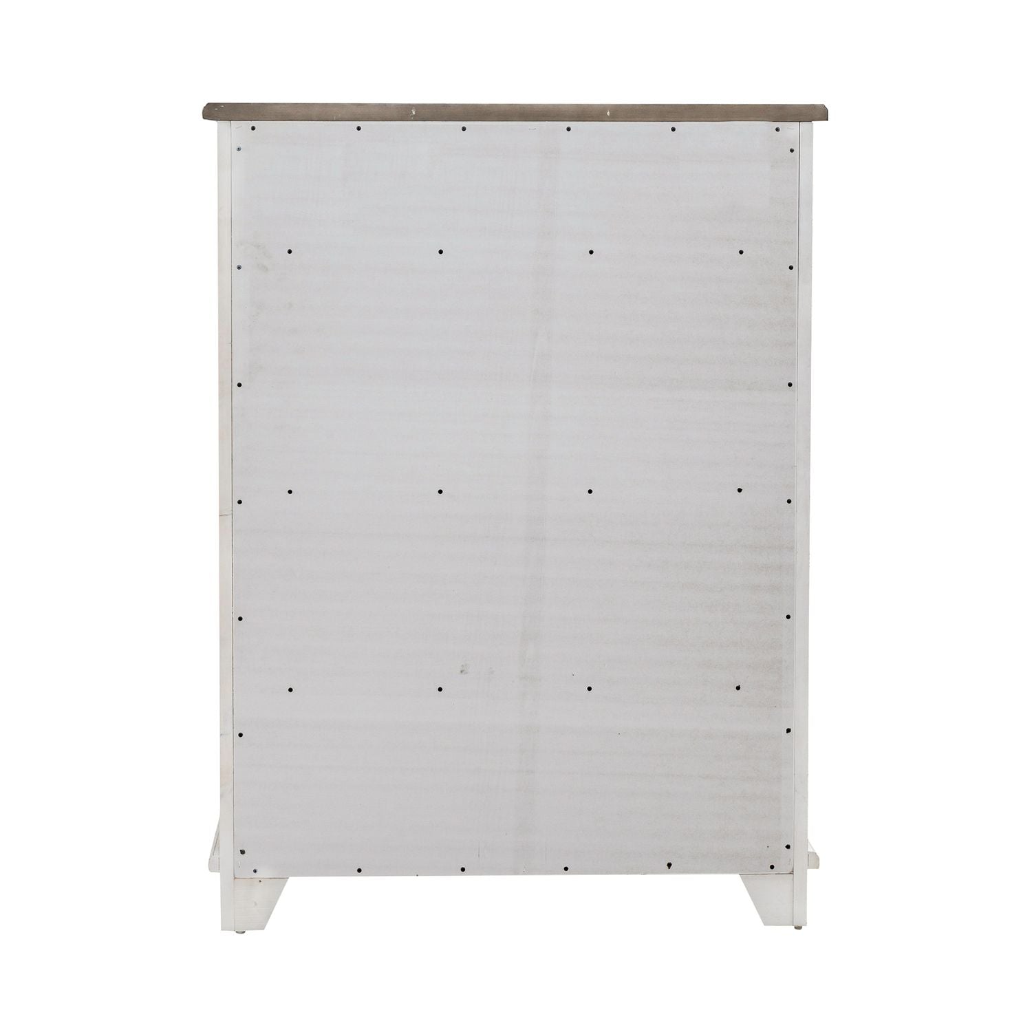 River Place 6 Drawer Chest in Riverstone White and Tobacco image