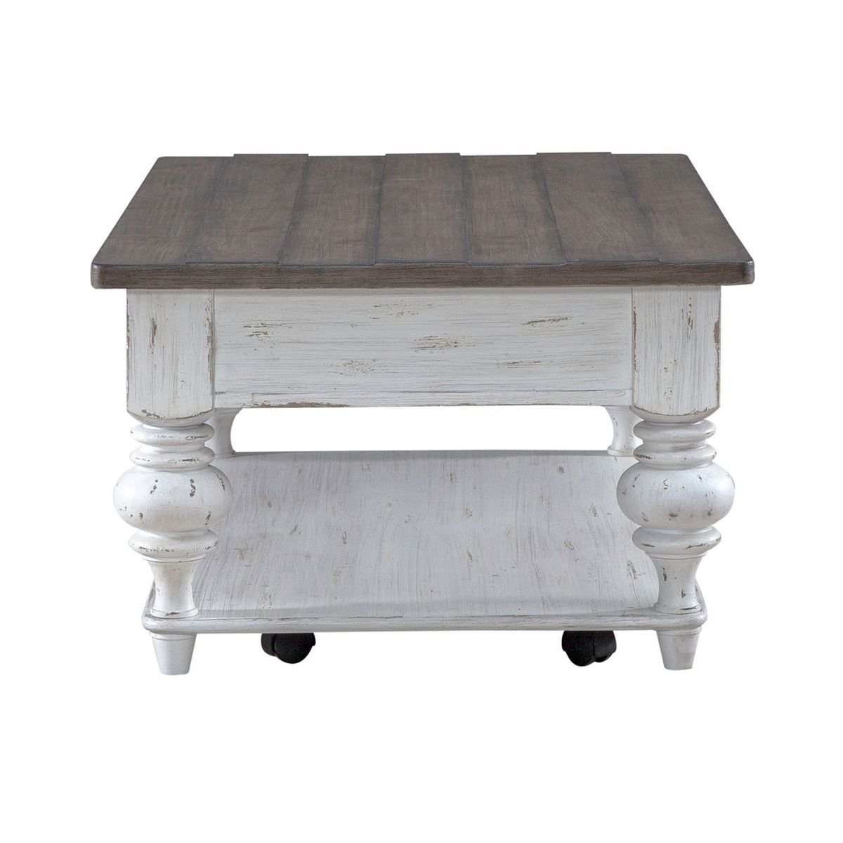 Liberty Furniture River Place Cocktail Table in Riverstone White & Tobacco - Luxury Home Furniture (MI)