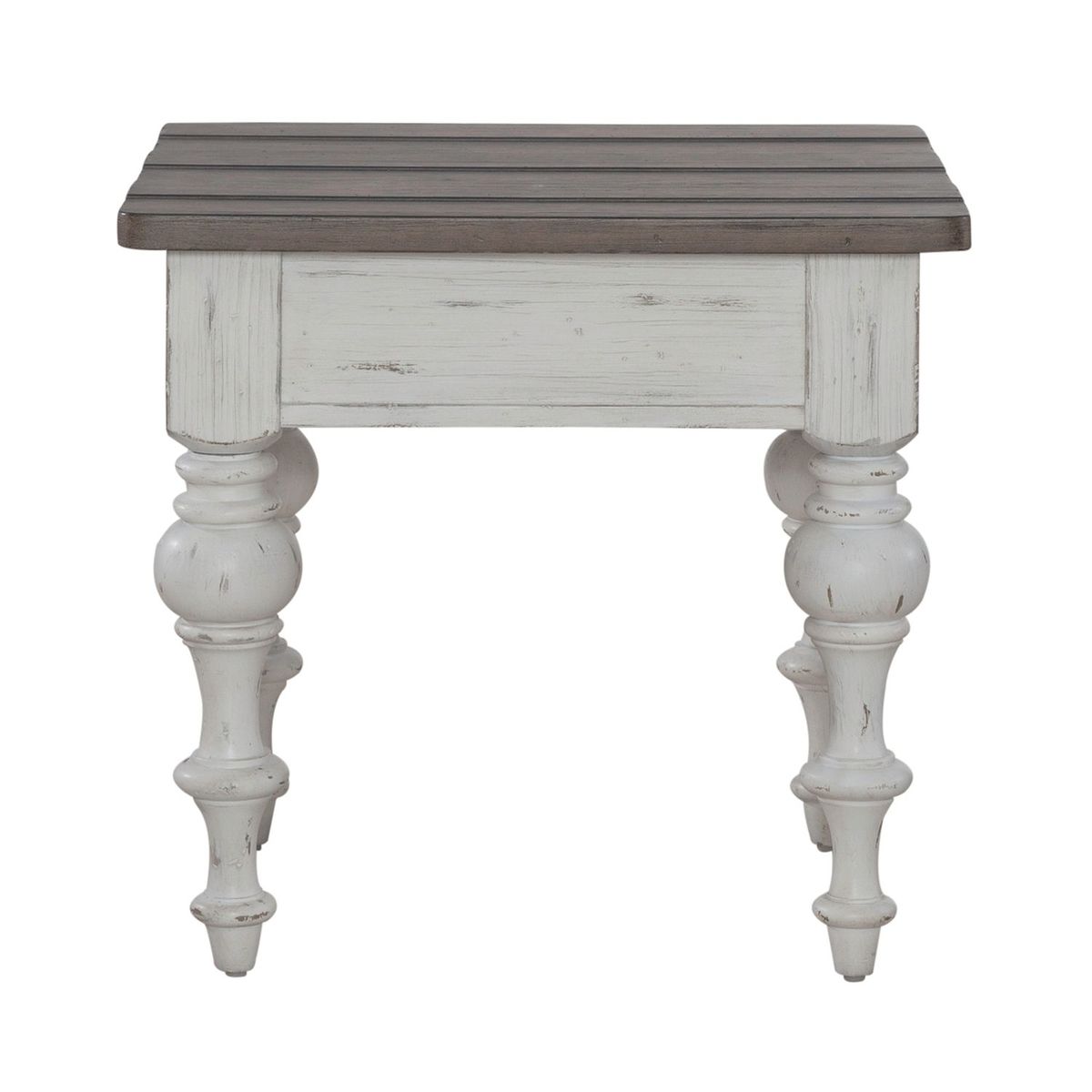 Liberty Furniture River Place End Table in Riverstone White & Tobacco - Luxury Home Furniture (MI)